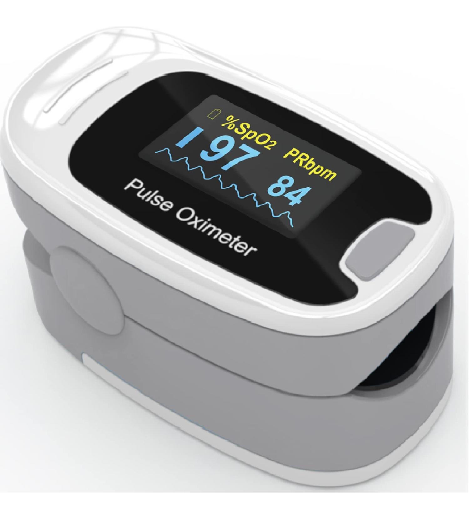 CONTEC CMS50NA Pulse Oximeter - Fingertip Blood Oxygen Monitor SpO2 PR Value Waveform - Grey - Buy Online on GoSupps.com