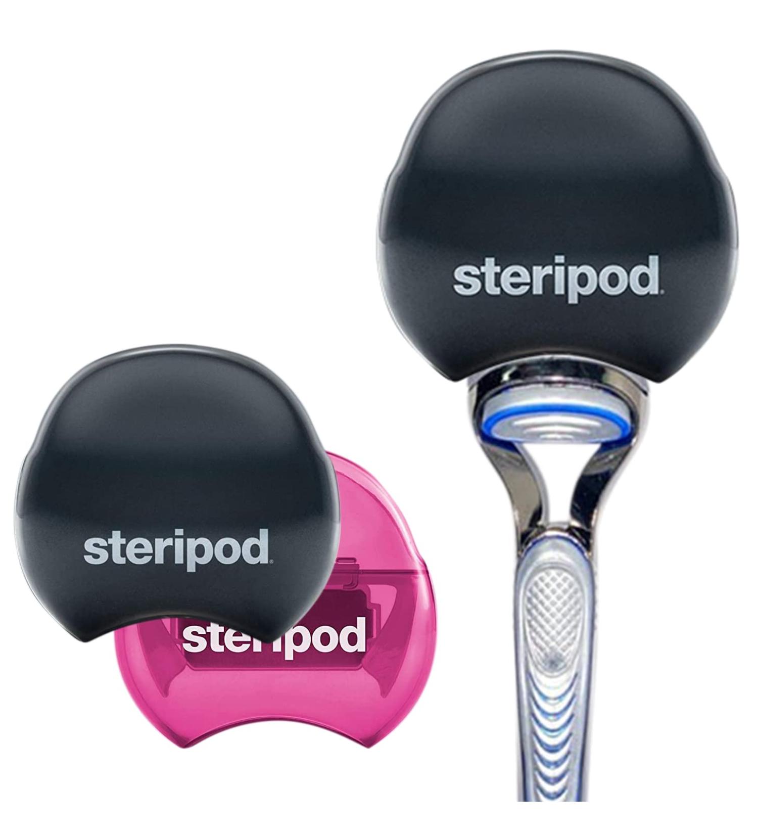 Clip-On Safety Razor Holder - Anti-Rust Protector for Men and Women (2 Pack, Black and Pink) - Buy Online on GoSupps.com