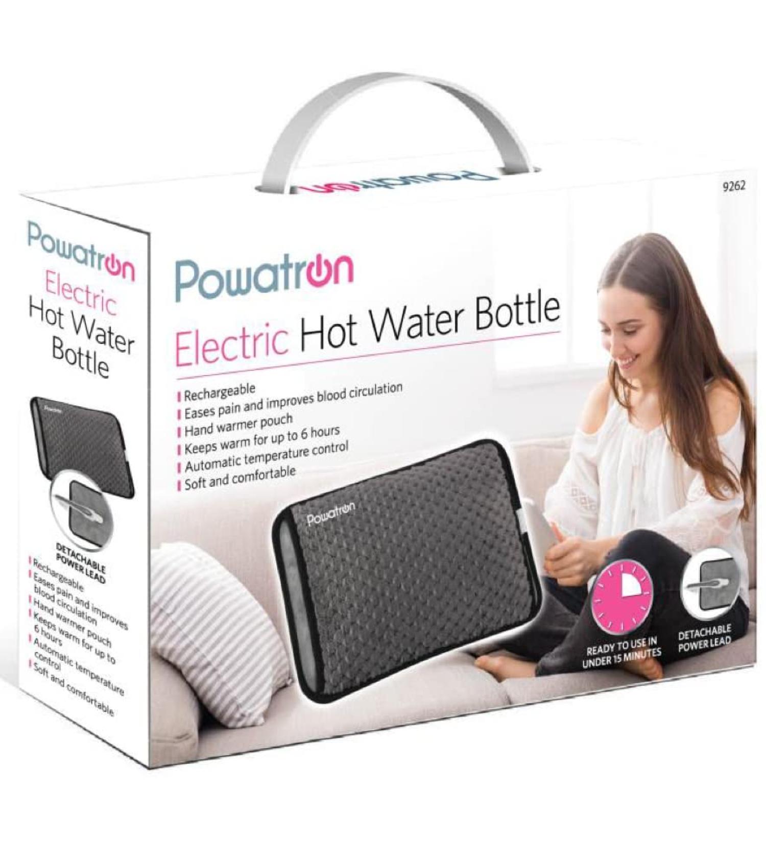 Powatron Rechargeable Electric Hot Water Bottle Hand Warmer - Slate Grey - Buy Online on GoSupps.com