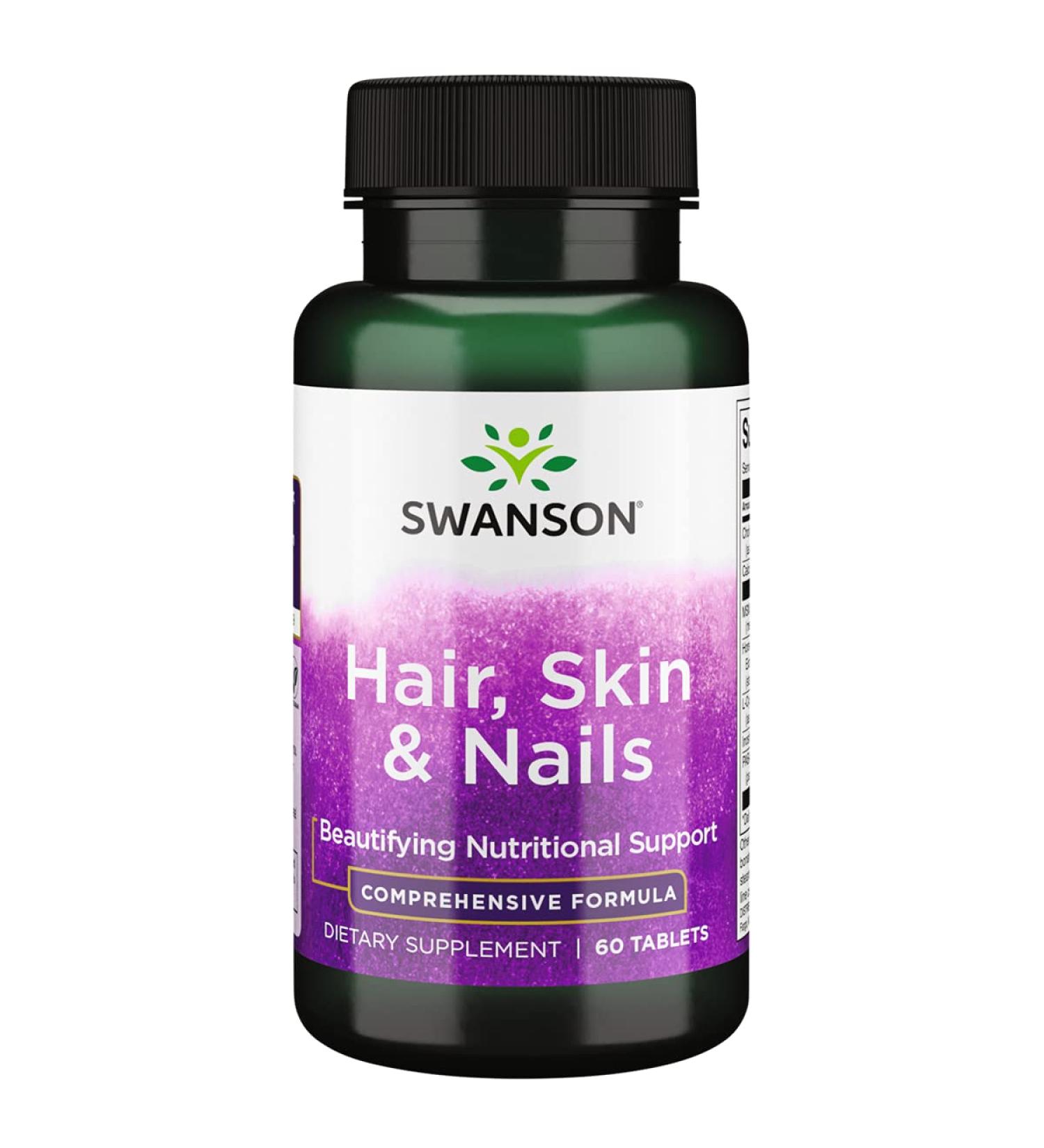 Swanson Hair Skin & Nails - 60 Tablets for Healthy Beauty Boost - Buy Online on GoSupps.com