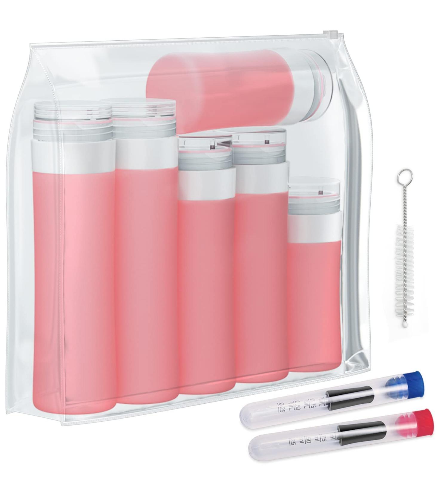 Soulbay 9-Piece Silicone Travel Bottles Set | Leak-Proof Toiletries Shampoo Gel & Cosmetics - Perfect for Travel! - Buy Online on GoSupps.com