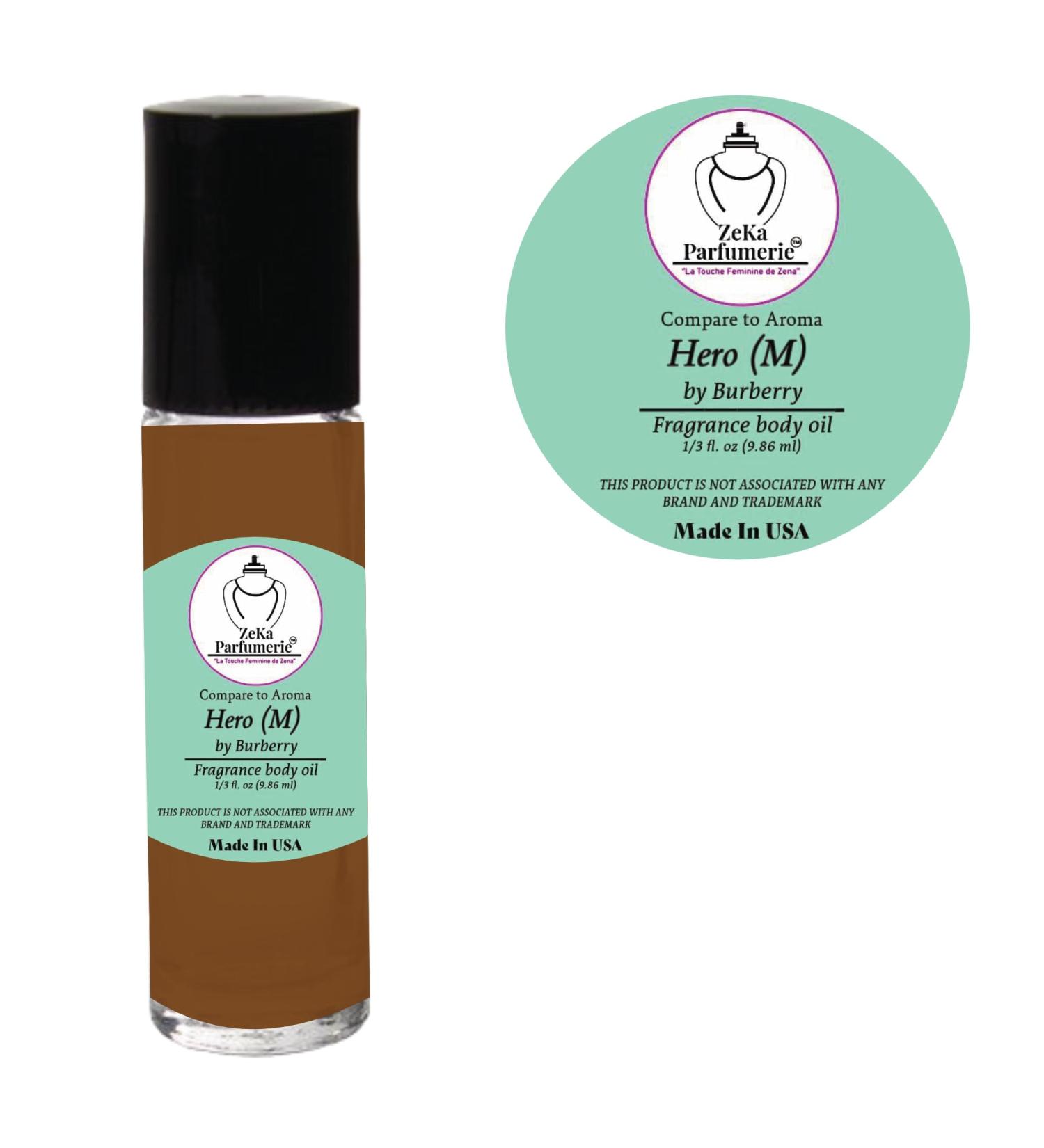 Compare to Aroma Compatible with Hero by Burberry for Men Fragrance Body Oil on 1/3 oz (9.86ml) Travel Size Roll-On Botlle - Buy Online on GoSupps.com