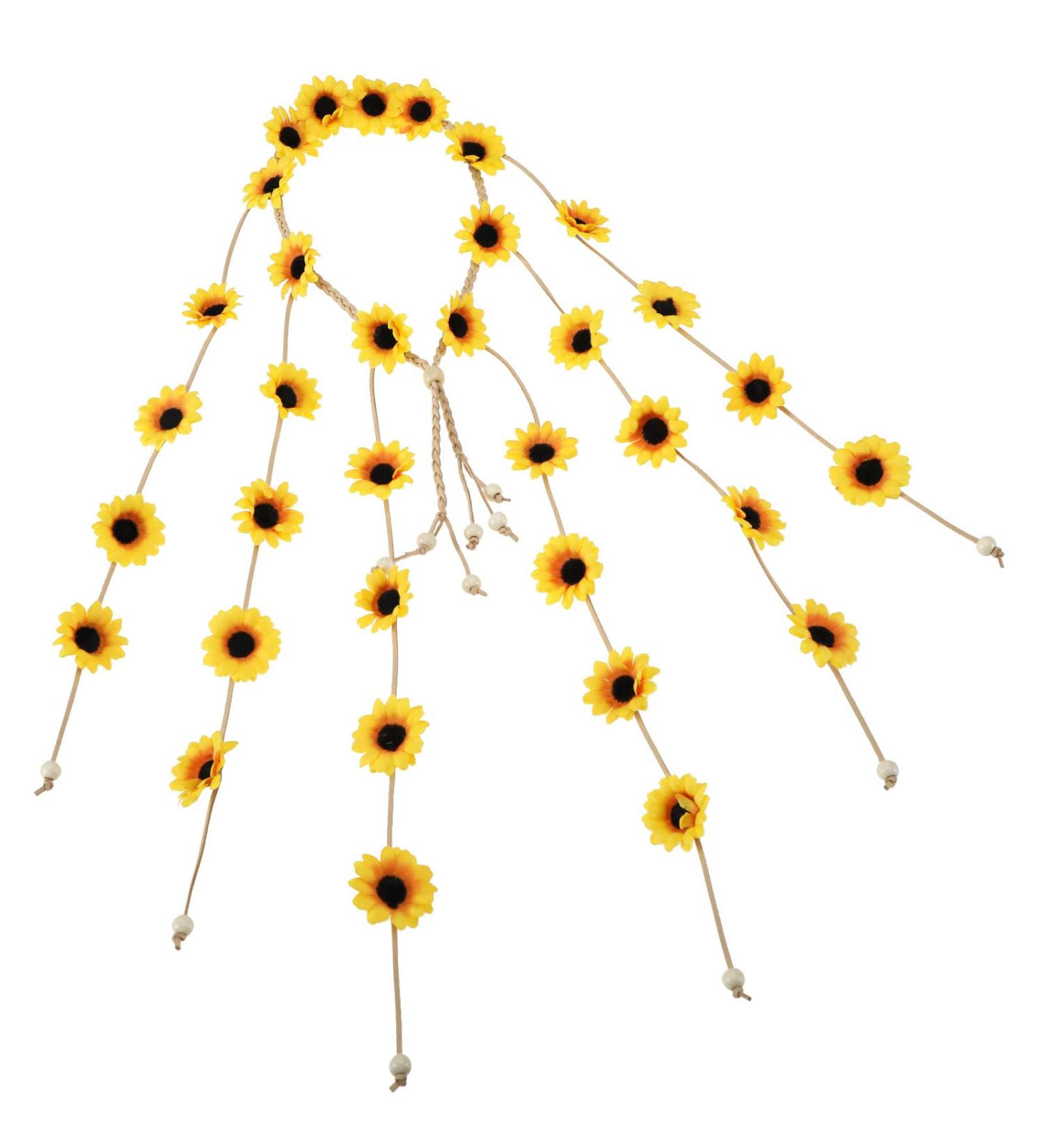 Sunflower Hairband: Floral Headpiece for Girls - Perfect Hair Accessory for Parties, Weddings & Gifts - Yellow - Buy Online on GoSupps.com