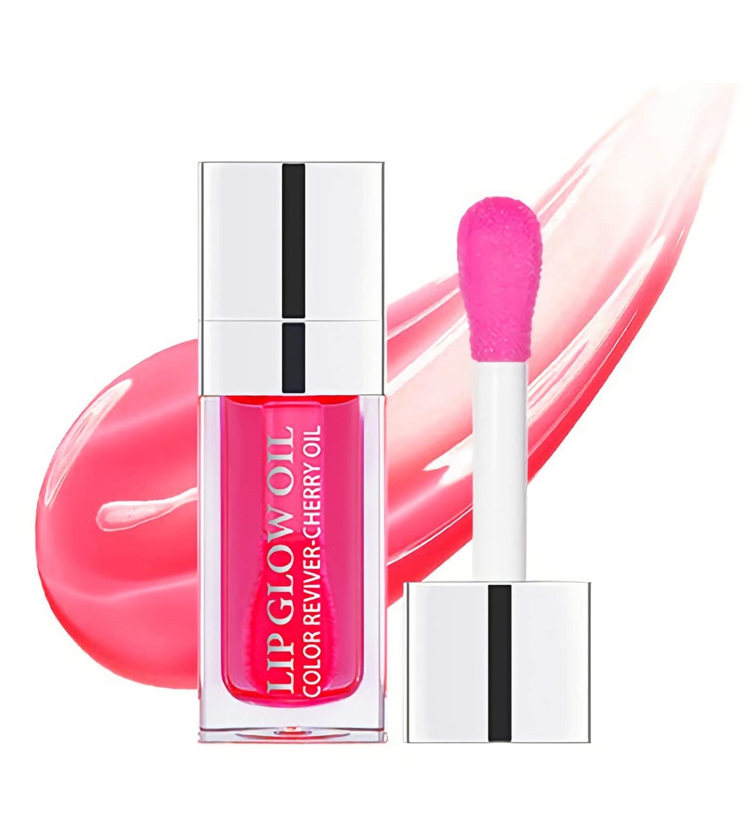 Cherry Plumping Lip Oil - Hydrating Gloss, Tinted Balm with Nourishing Formula for Long-lasting Shine and Non-sticky Texture - Buy Online on GoSupps.com