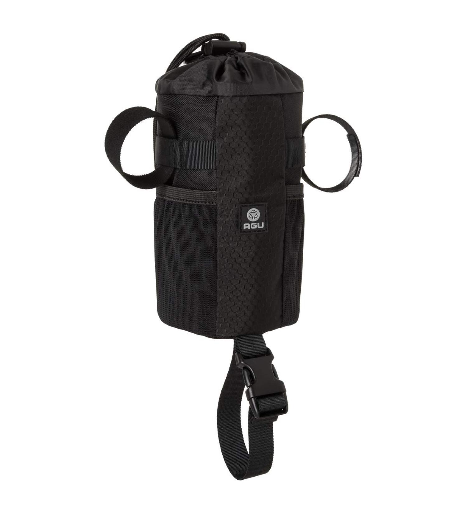 AGU Snack Pack Bike Frame Pocket - 1L Water-Repellent Reflective 100% Recycled Polyester for Bike Packing - Easy Assembly - Black - Buy Online on GoSupps.com