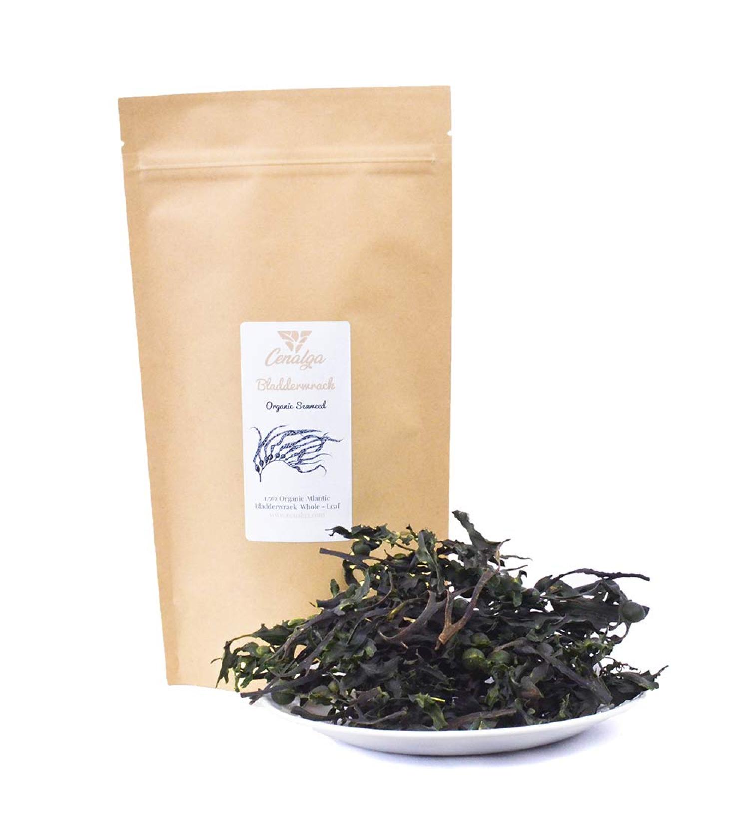 Organic Irish Bladderwrack Whole Leaf - Sustainably Hand Harvested - Non-Artificial Sun-Dried | CENALGA (IOFGA Certified) - Buy Online on GoSupps.com