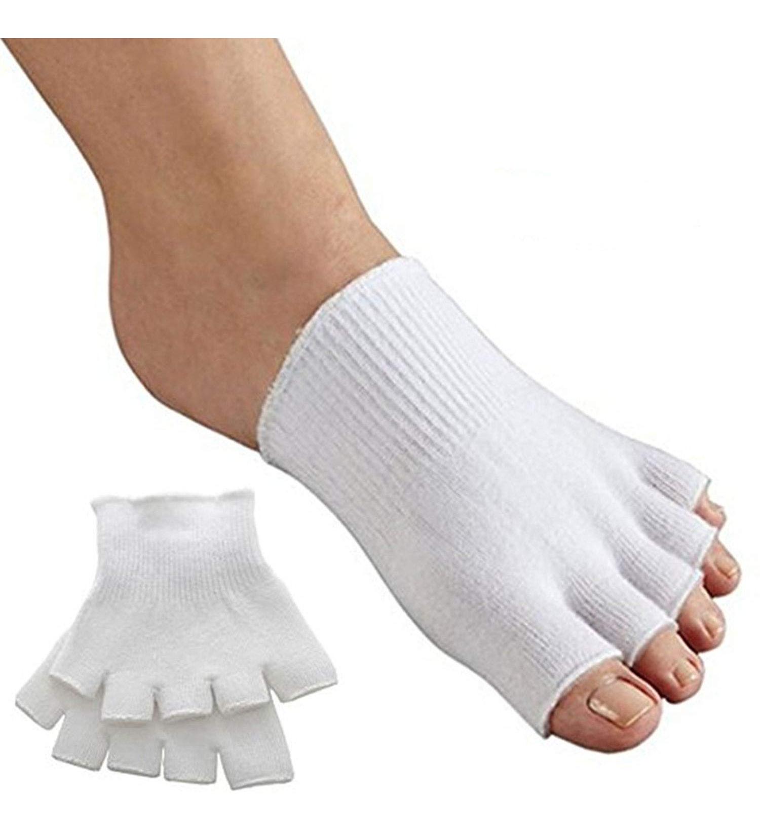 Pedimend Gel-Lined Compression Toe Separating Socks - Relieves Foot Pain and Corrects Toe Alignment | 2PCS Toe Separator Socks for Corns, Metatarsalgia, and Overlapping Toes - Buy Online on GoSupps.com