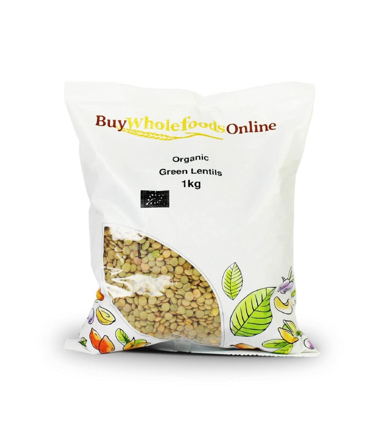 Organic Green Lentils 1kg (BWFO)