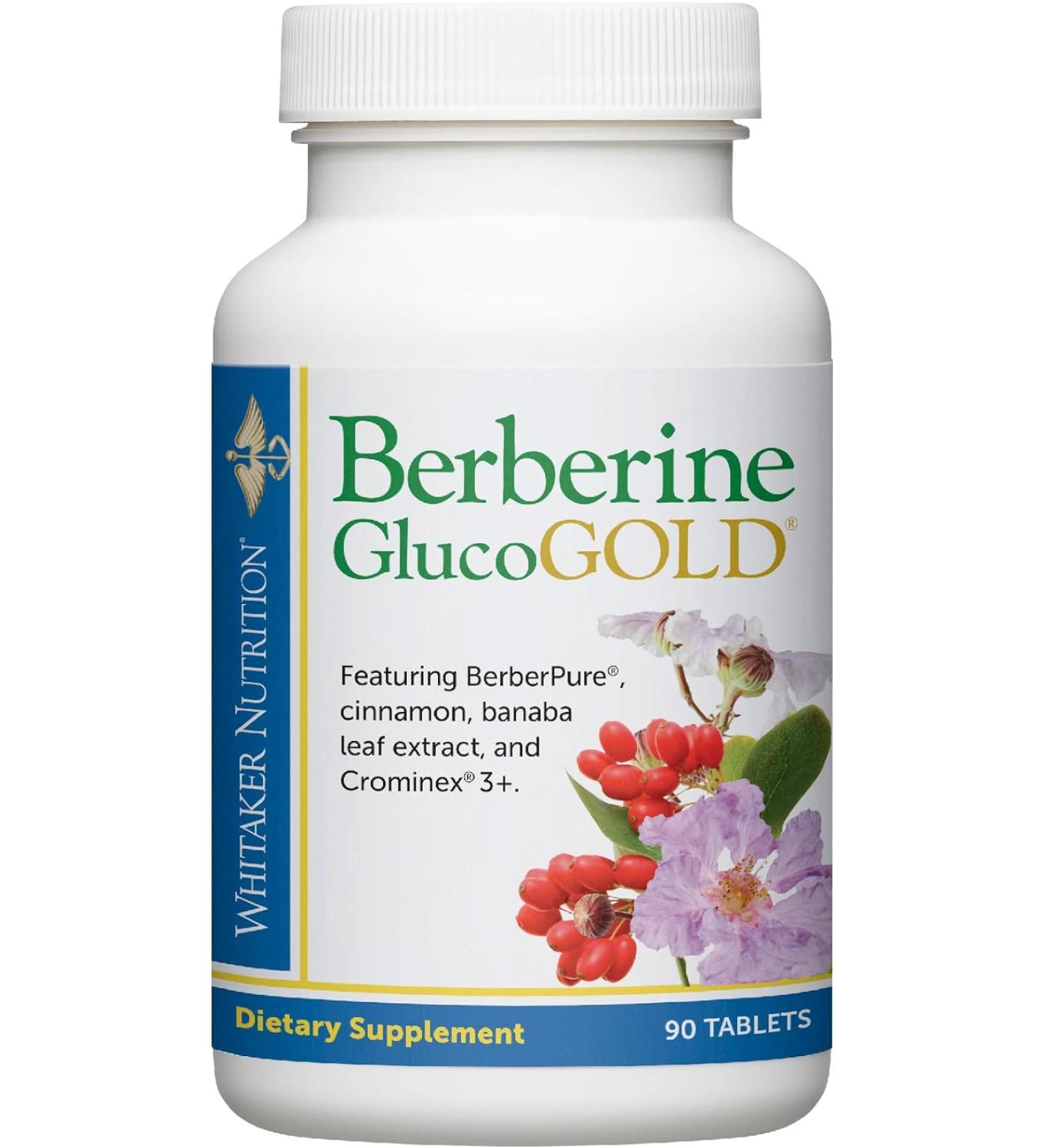 Dr. Whitaker Berberine + GlucoGOLD - 90 Tablets for Blood Sugar Support - Buy Online on GoSupps.com