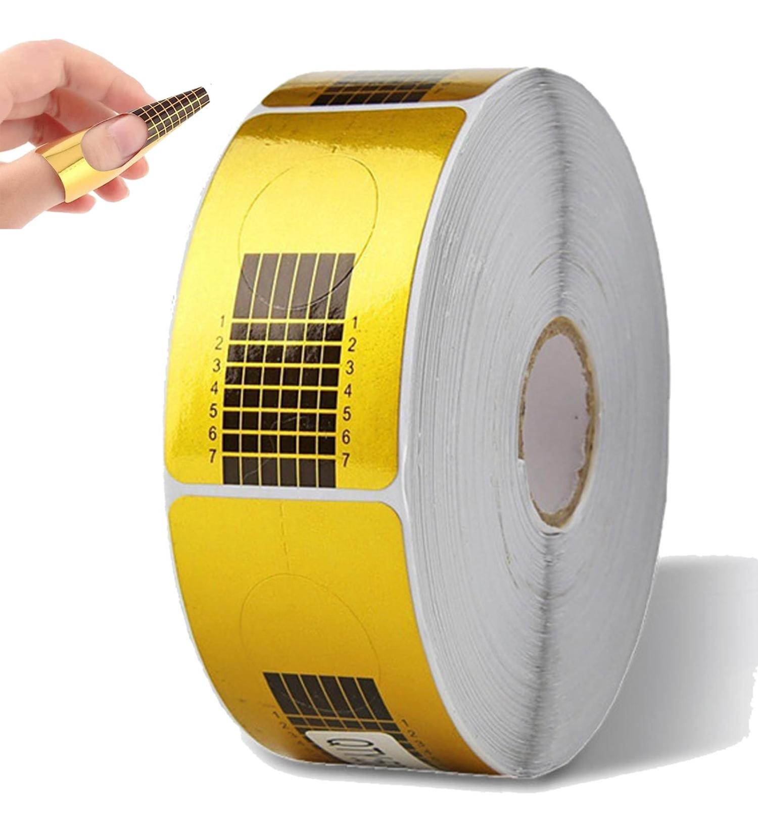 Self-Adhesive Nail Templates - 500 Golden Stencils for Gel Nails & Extensions | Nail Art Supplies for Professionals - Buy Online on GoSupps.com