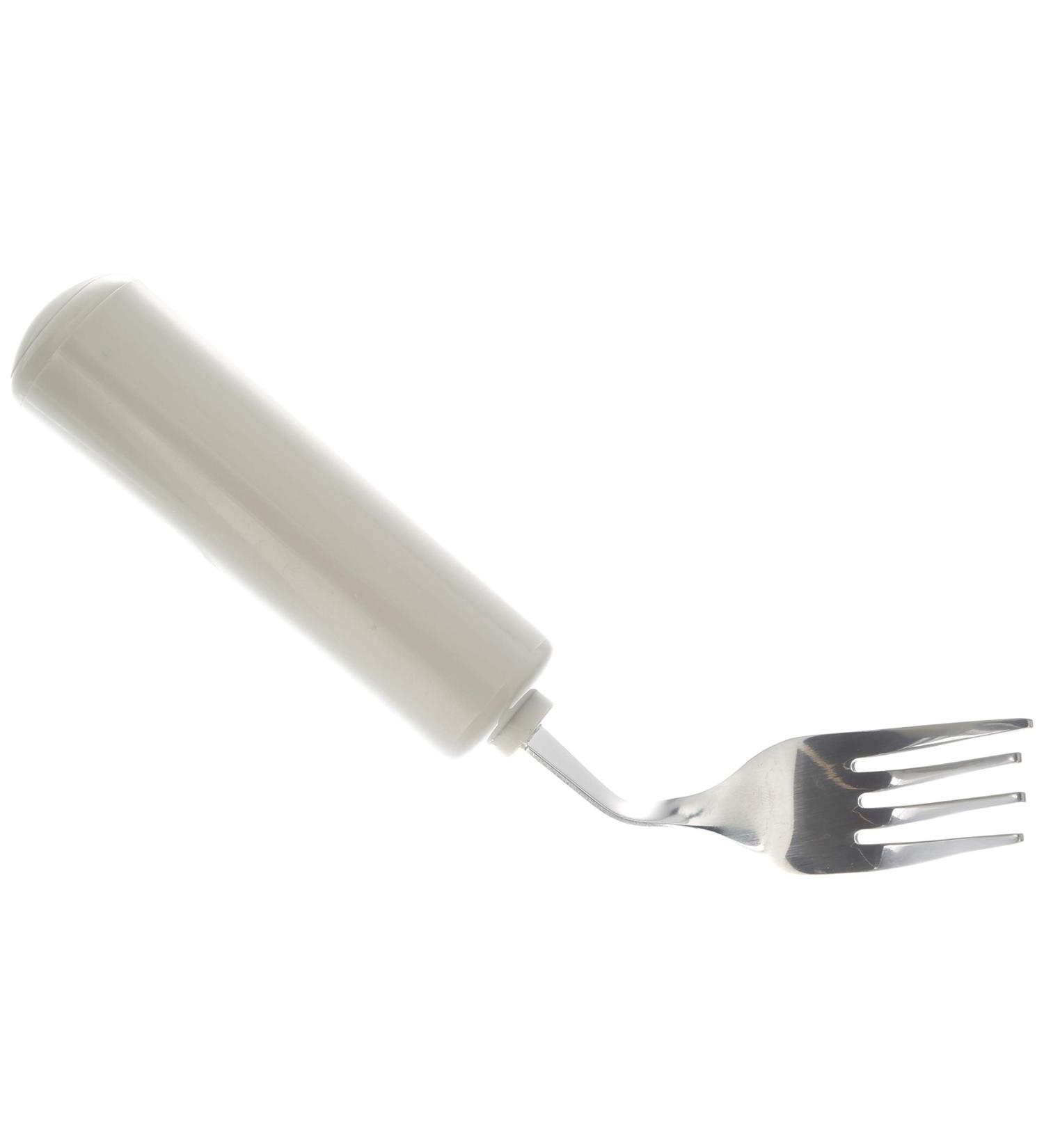 HomeCraft Queens Cutly Right Handed Fork Angled (Eligible for Vat Relief In The UK) Stainless Steel Adaptive Dining Utensil for Elderly Disabled Handicapped Large Built-Up Handle for Good Grip Fourchette Courb e right-handed