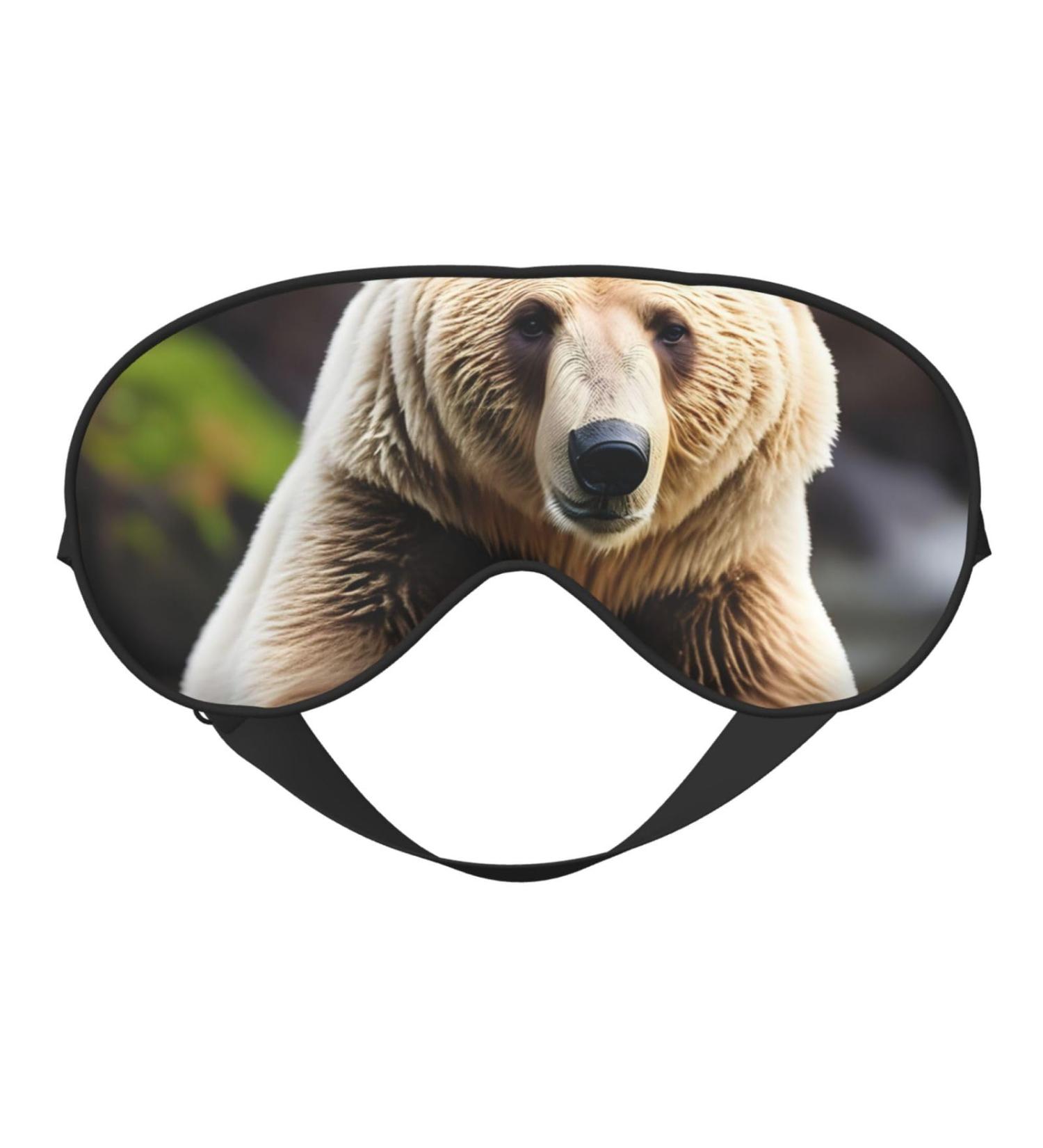 Buy SSIMOO White & Brown Bear Soft Sleep Eye Mask | Breathable Eye Patch for Travel & Relaxation | Perfect Gift - Buy Online on GoSupps.com