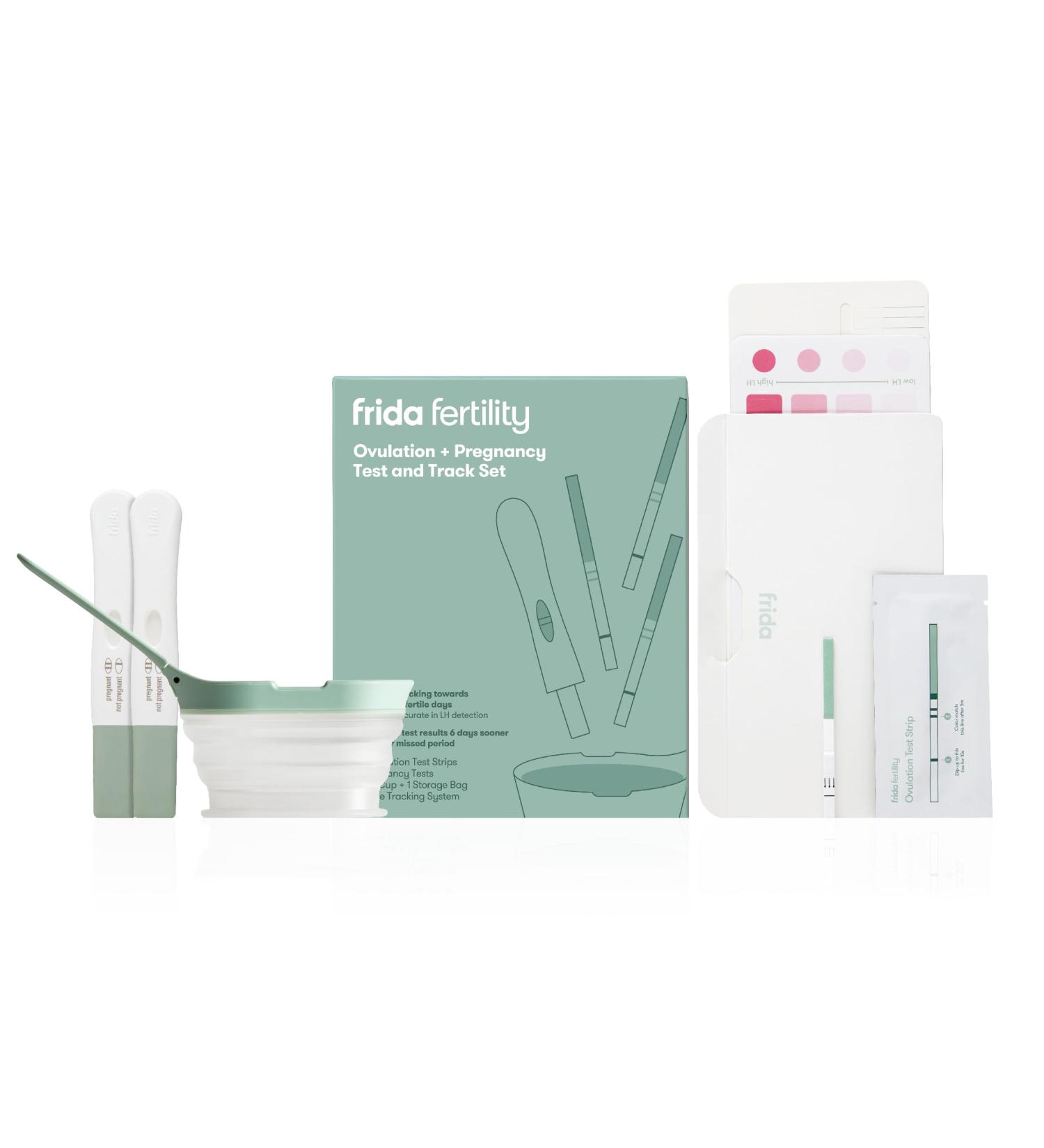 Frida Fertility Ovulation & Pregnancy Test Set - Accurate Early Detection - Track Your Baby Making Window - Test 6 Days Before Missed Period - Buy Online on GoSupps.com