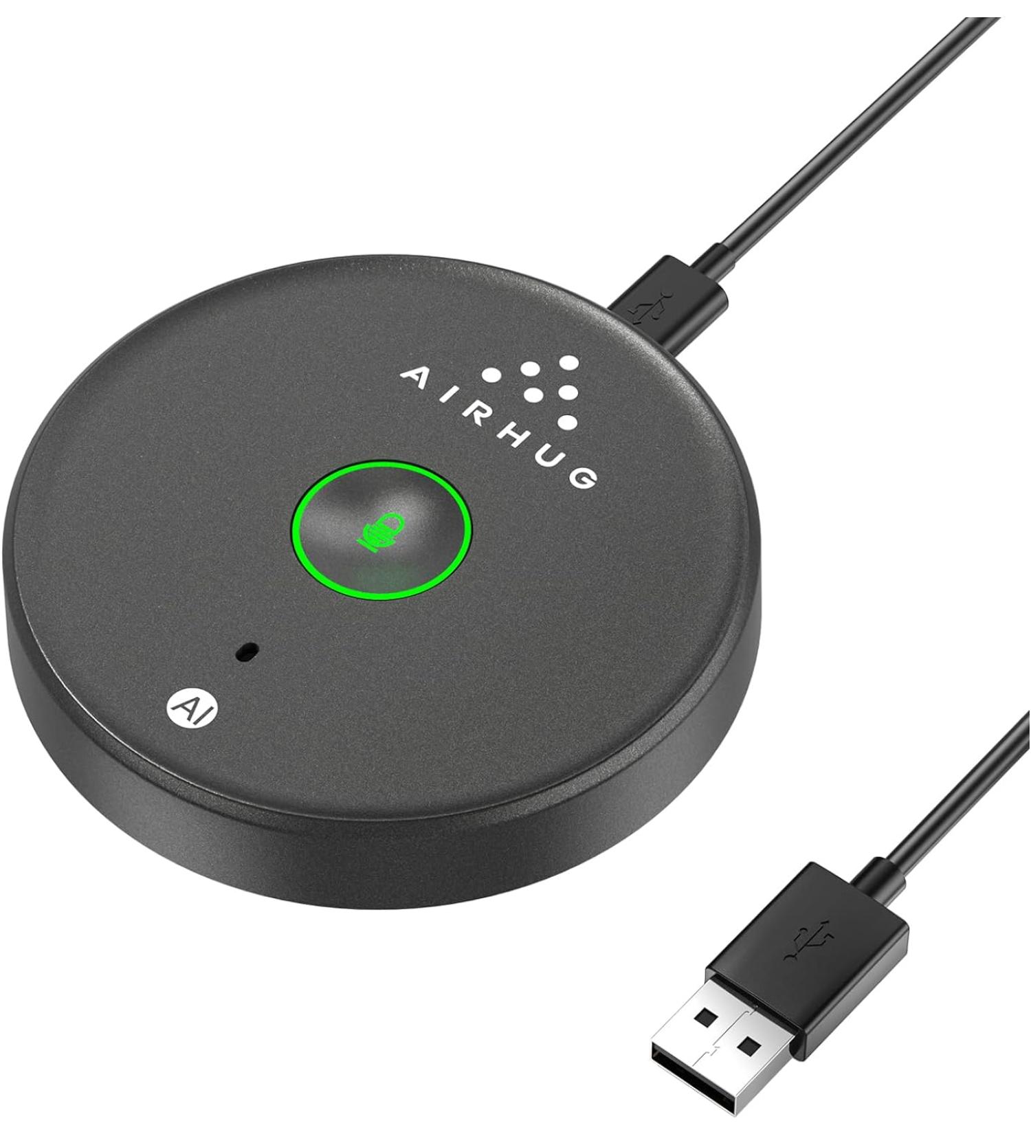 AIRHUG USB Microphone Desktop Computer Mic Mute Button with LED AI Noise Reduction - Buy Online on GoSupps.com