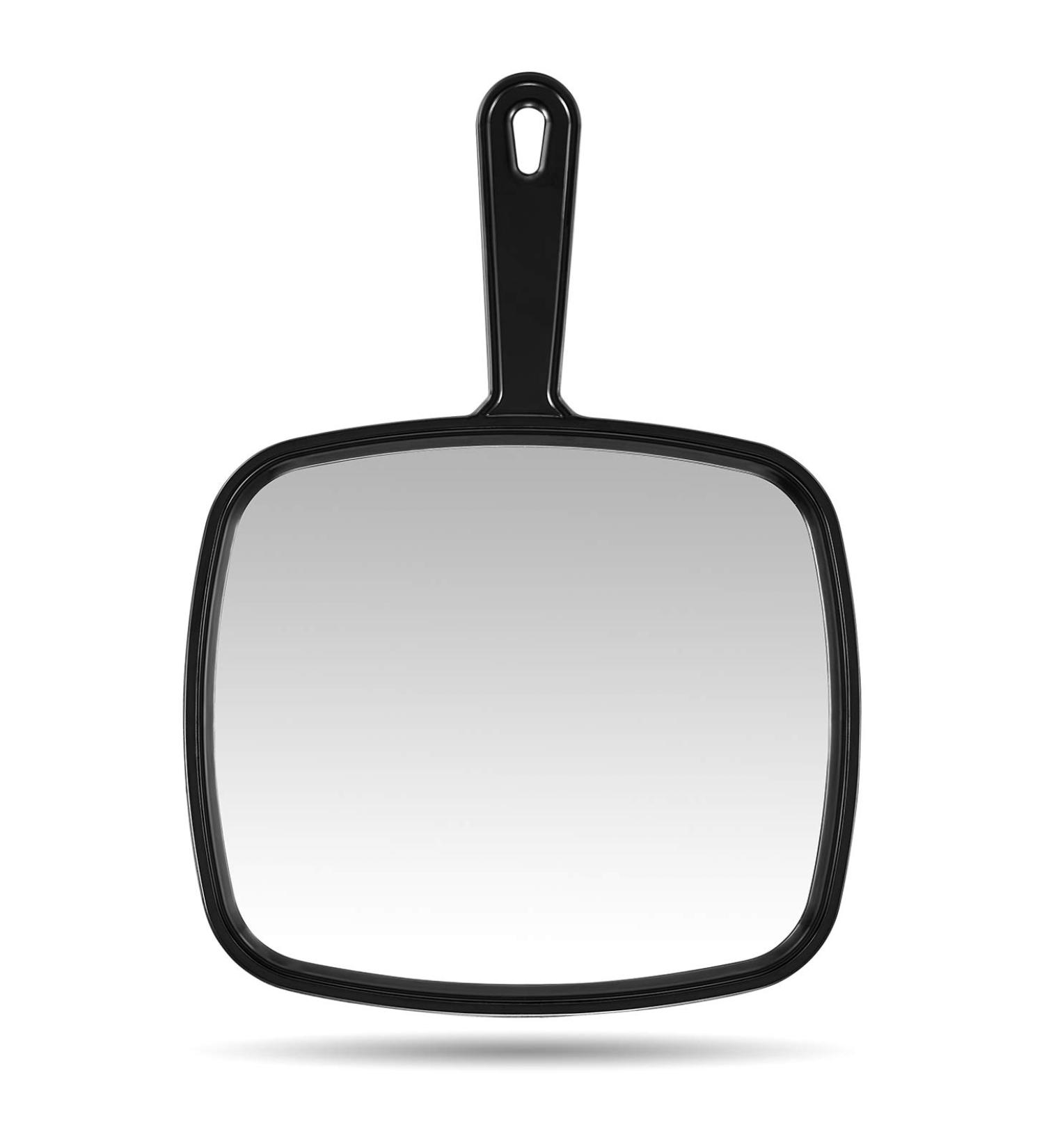 Gladmart Square Black Hand Mirror with Handle - Ideal for Salon, Barber, and Hairdressing (9 x 12.4 inches) - Buy Online on GoSupps.com