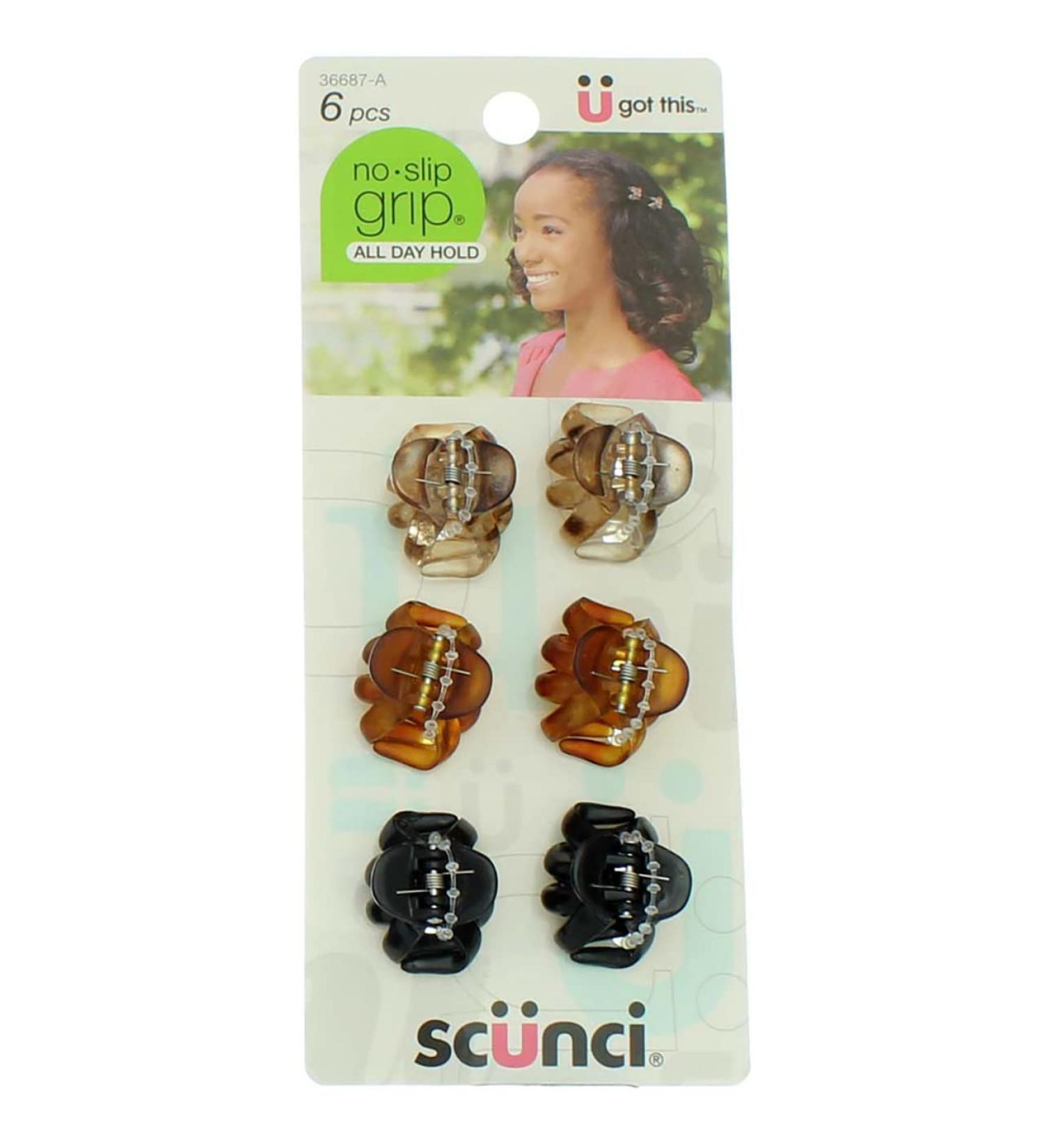 Scunci No-Slip Grip Mini Octopus Jaw Clips - 6 Count (Pack of 2) - Buy Online on GoSupps.com