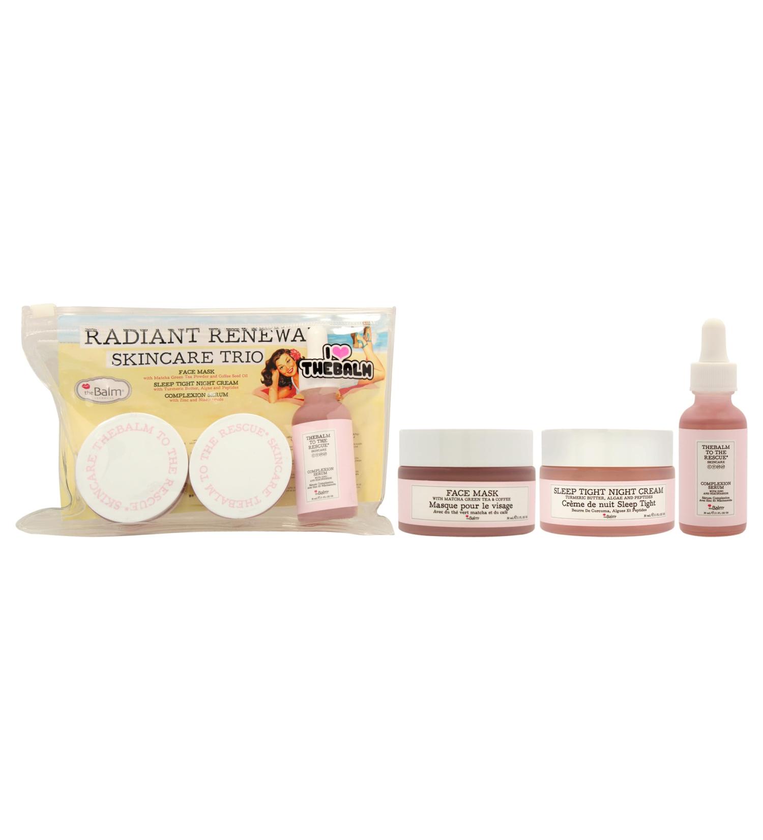 Radiant Renewal Skincare Trio by the Balm - 3 Pc Face Mask Night Cream & Serum for Women | Shop Internationally - Buy Online on GoSupps.com