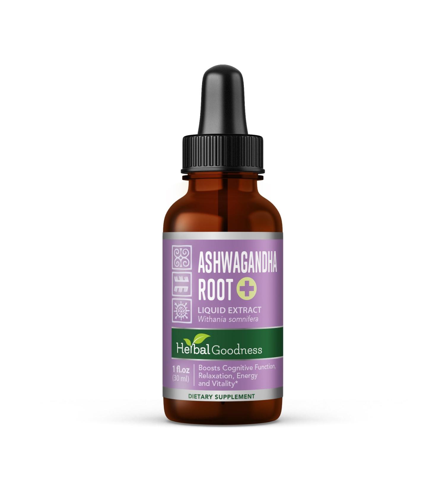 Ashwagandha Root Extract | Organic Ashwagandha Supplements for Women & Men | Natural Calm Mood Support Supplement | Non-GMO Vegan Adaptogenic Fast Absorption Liquid Drops 1 fl. oz - Buy Online on GoSupps.com