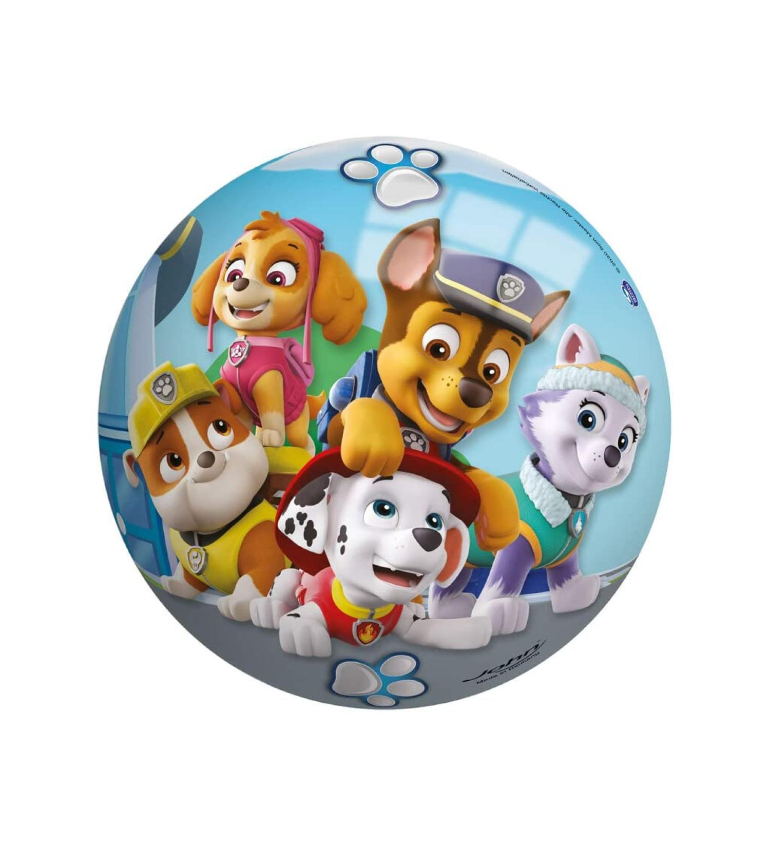 John 50952 Ball-9" 23 cm Play Ball Vinyl Ball Children's Ball Multi-Coloured Ball Paw Patrol 9'' colorful
