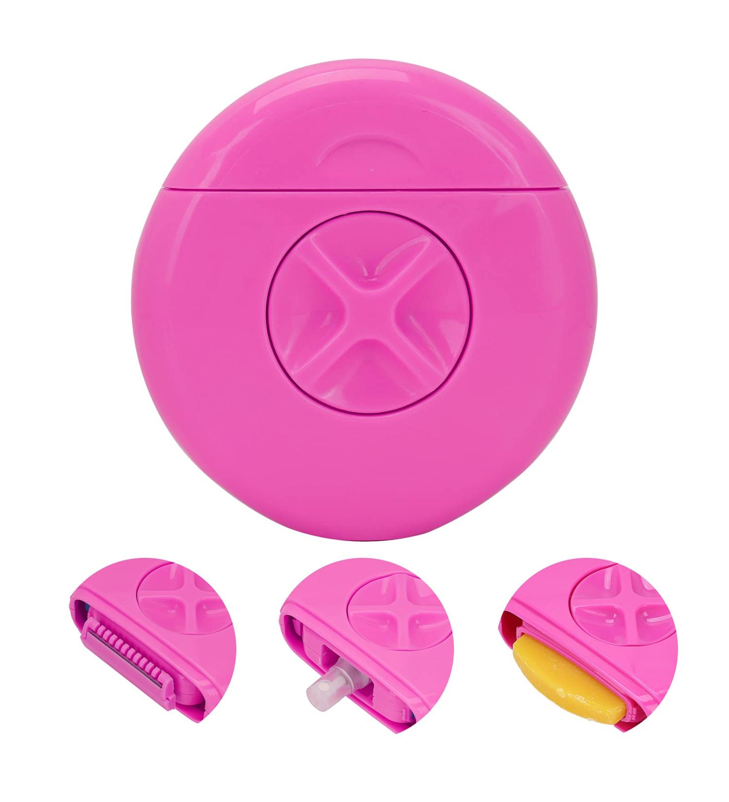 3-in-1 Women's Razor: Intimate Trimmer Manual Shaver & Epilator Pink Body Hair Remover for Travel - Buy Online on GoSupps.com