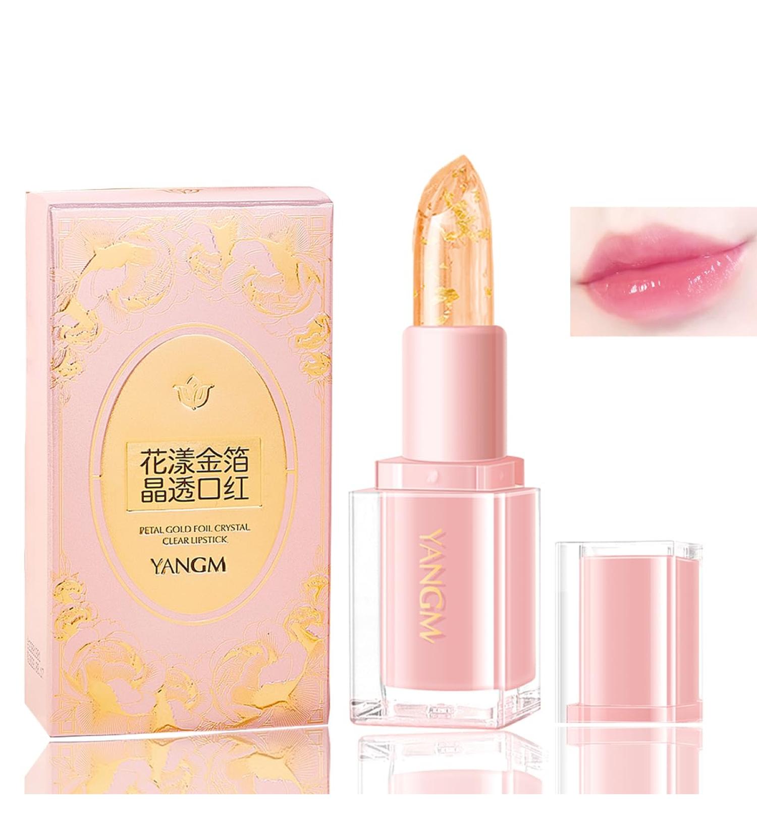 Baorder Transferproof Color Changing Lipstick Pink Magic Temperature Change Lip Balm Gold Foil for Women and Girls Long Lasting Moisturizing Shiny Shine Lip Gloss - Buy Online on GoSupps.com