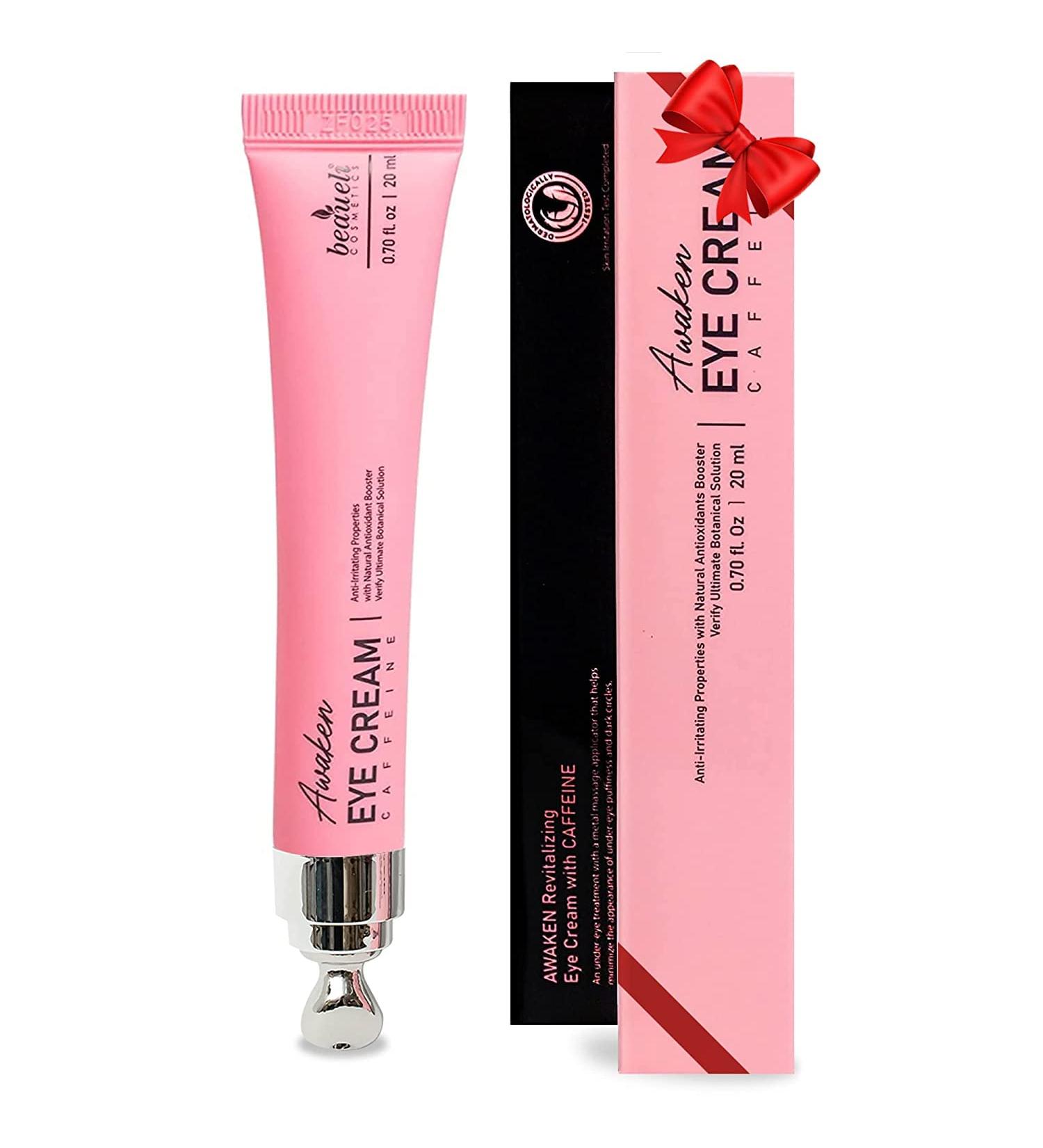 Beaueli Caffeine Eye Cream with Hyaluronic Acid & Niacinamide | Anti Aging, Dark Circles & Puffiness | Korean Under Eye Treatment 0.7 fl. oz - Buy Online on GoSupps.com