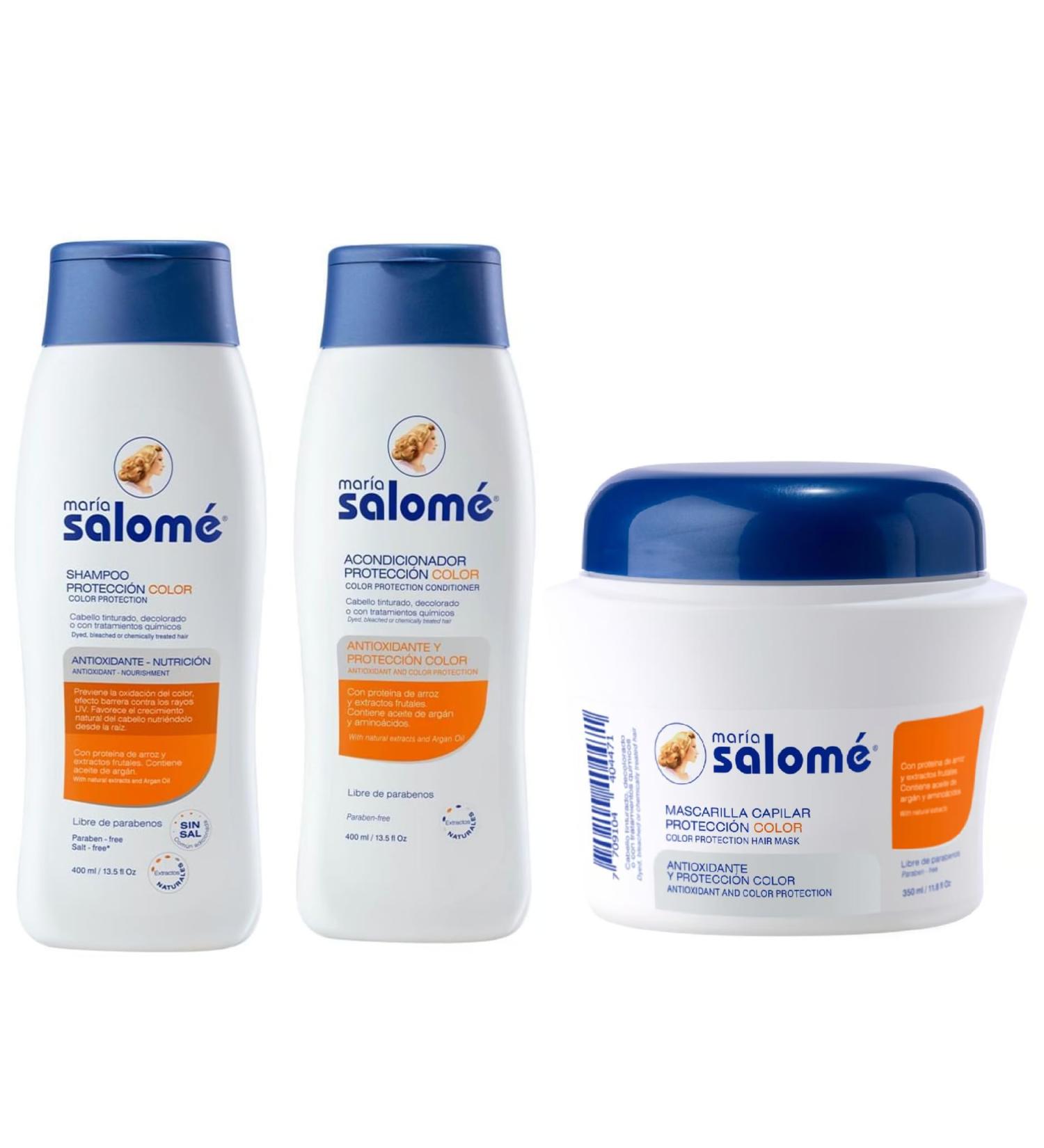 Mar a Salom Color Care Protection Kit for Dyed & Chemically Treated Hair - Shampoo Conditioner & Mask Set | 13.5 fl. oz. Each - Orange - Buy Online on GoSupps.com