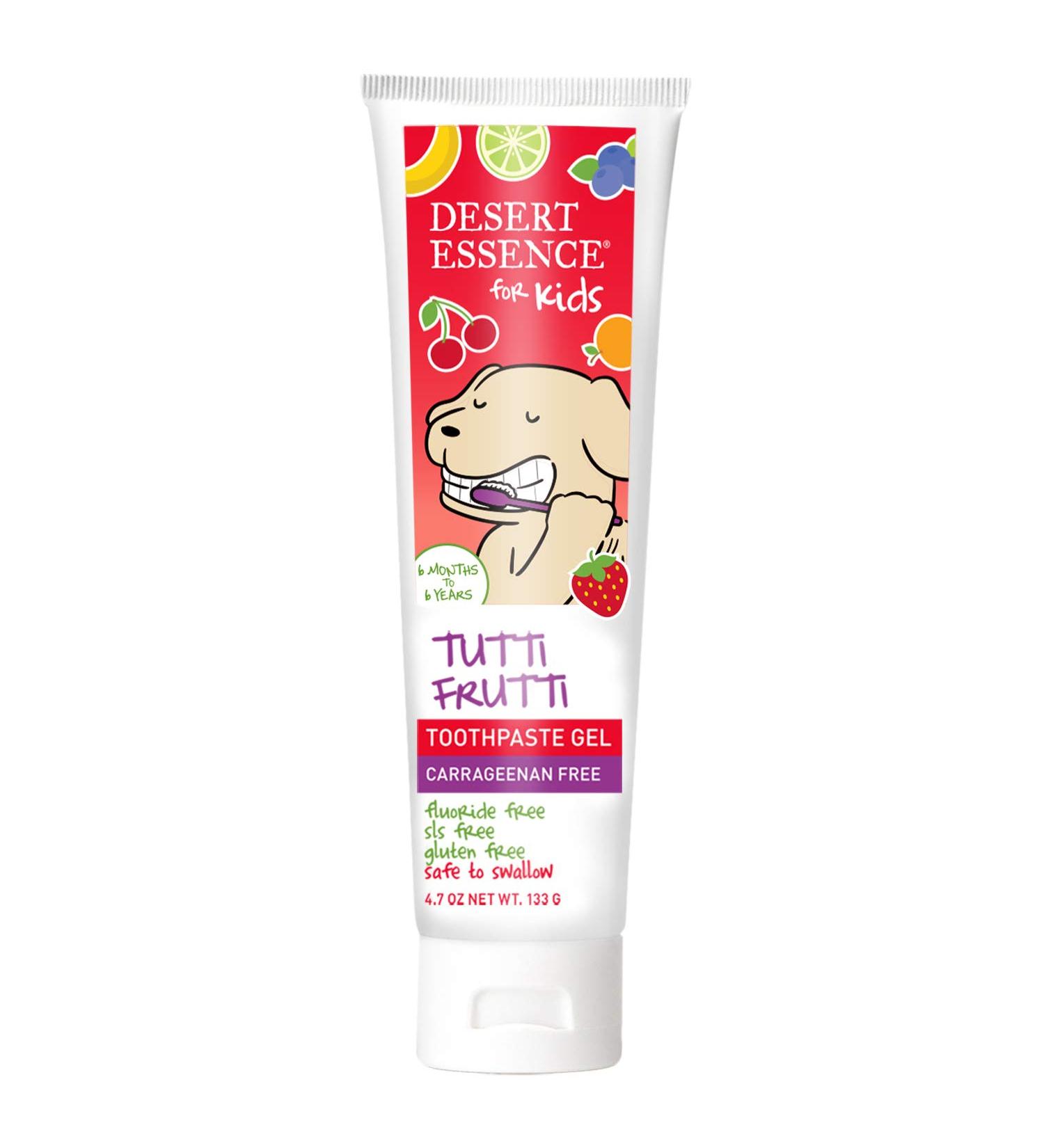 Desert Essence Kids Toothpaste Gel Tutti Frutti 4.7 oz - Natural & Fun Flavor - Buy Online on GoSupps.com