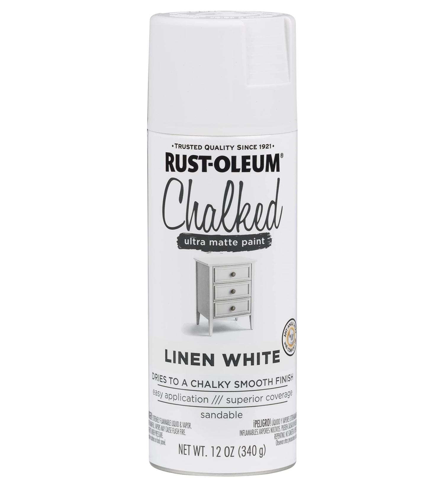 Rust-Oleum Chalked Spray Paint 12 oz - Linen White Ultra Matte - Pack of 1 - Buy Online on GoSupps.com