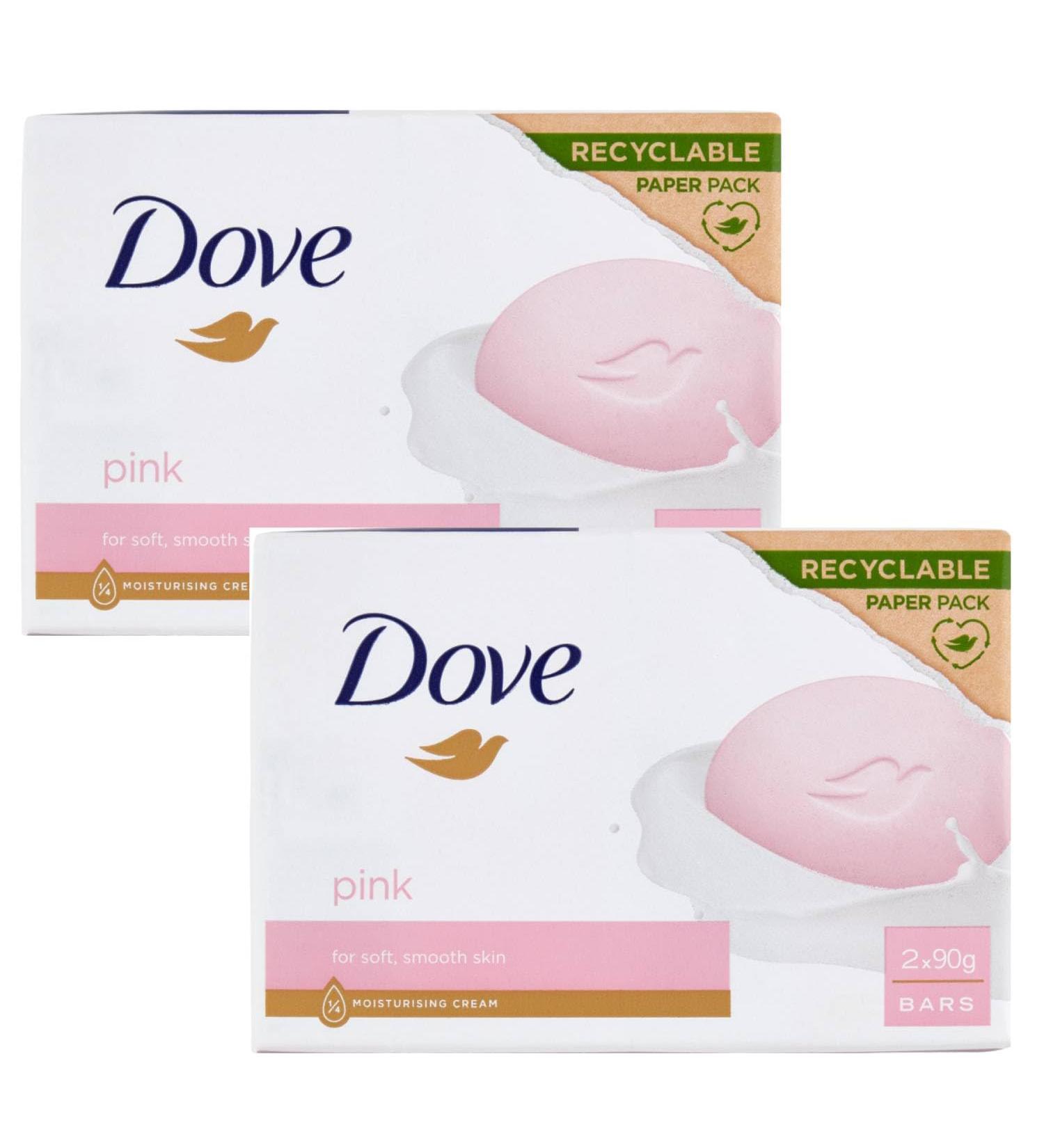  Dove Dove Beauty Cream Bar Solid Soap Various Fragrances 2 x 90 g (2 Units Pink) - Buy Online on GoSupps.com