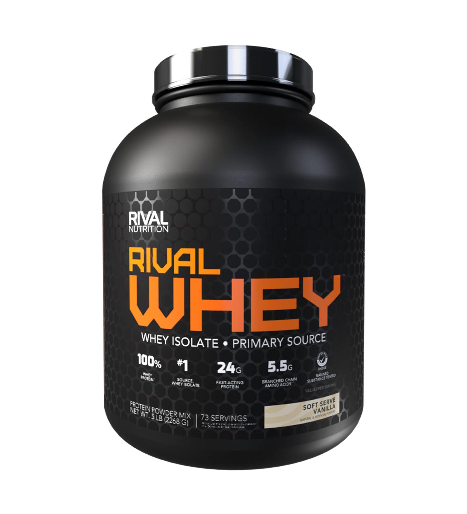Rivalus Whey Protein - Soft Serve Vanilla 5lbs (Pack of 1) - Buy Online on GoSupps.com