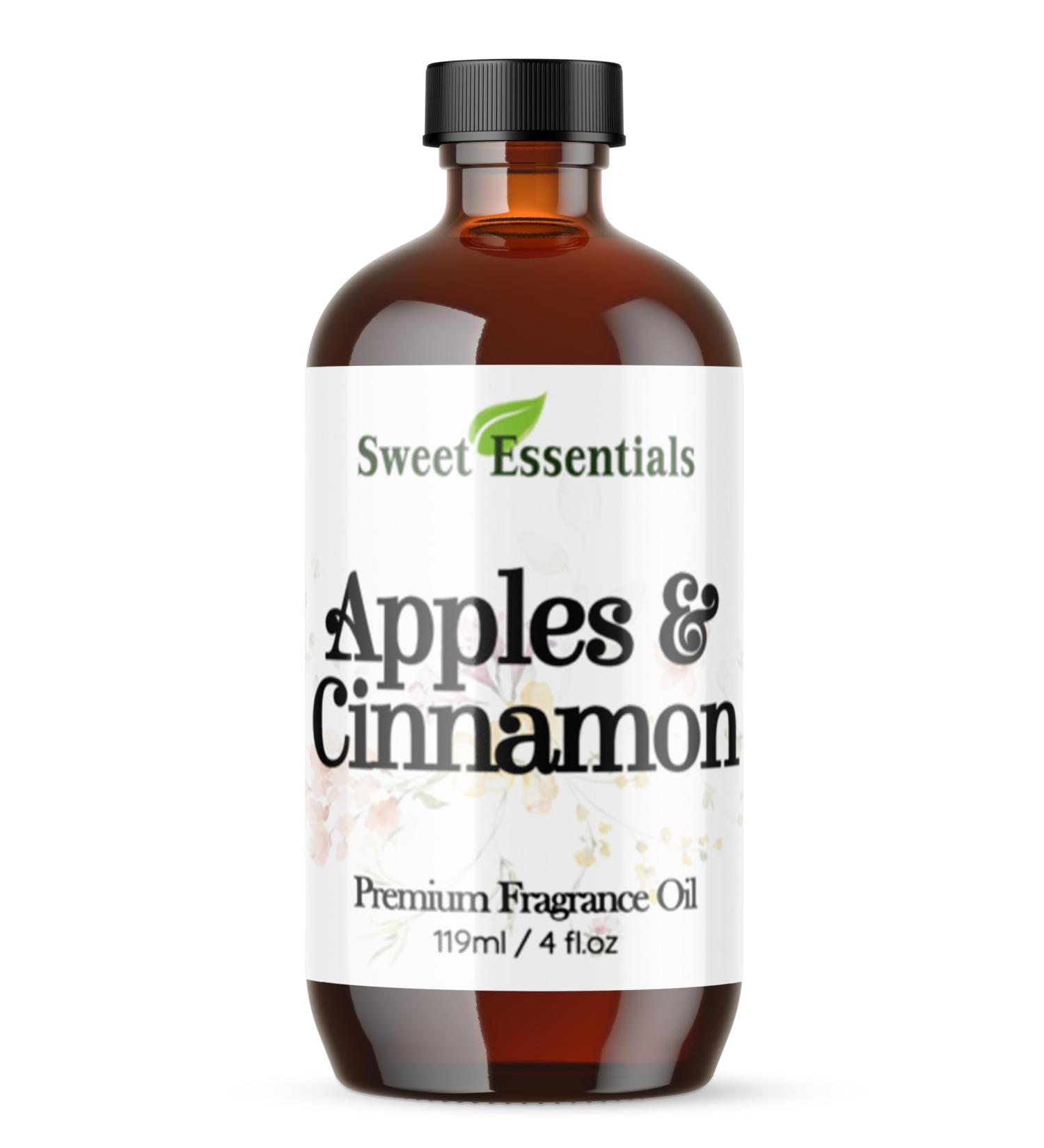 Apples & Cinnamon 4oz Premium Fragrance Oil Aromatherapy Diffuser Crafts Soap Home Scents Bath & Body DIY Parfum and Much More. Versatile & Long-Lasting by Sweet Essentials - Buy Online on GoSupps.com