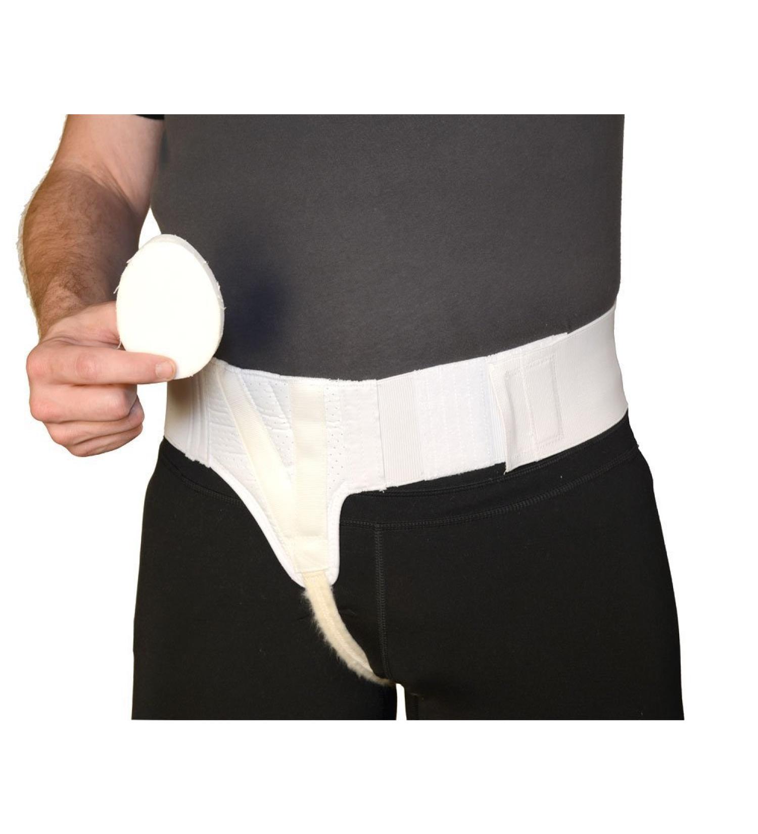 Shop Mobility Transfer Systems MTS Right Side Hernia Support Truss Belt for Men - Medium Size White - Ultimate Compression & Comfort - Buy Online on GoSupps.com