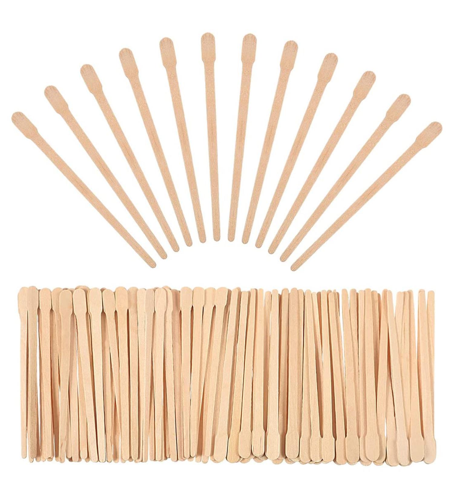 200 Pieces Wooden Wax Spatula & Hair Removal Sticks - Ideal for Eyebrow Waxing & Beauty Applications - Buy Online on GoSupps.com