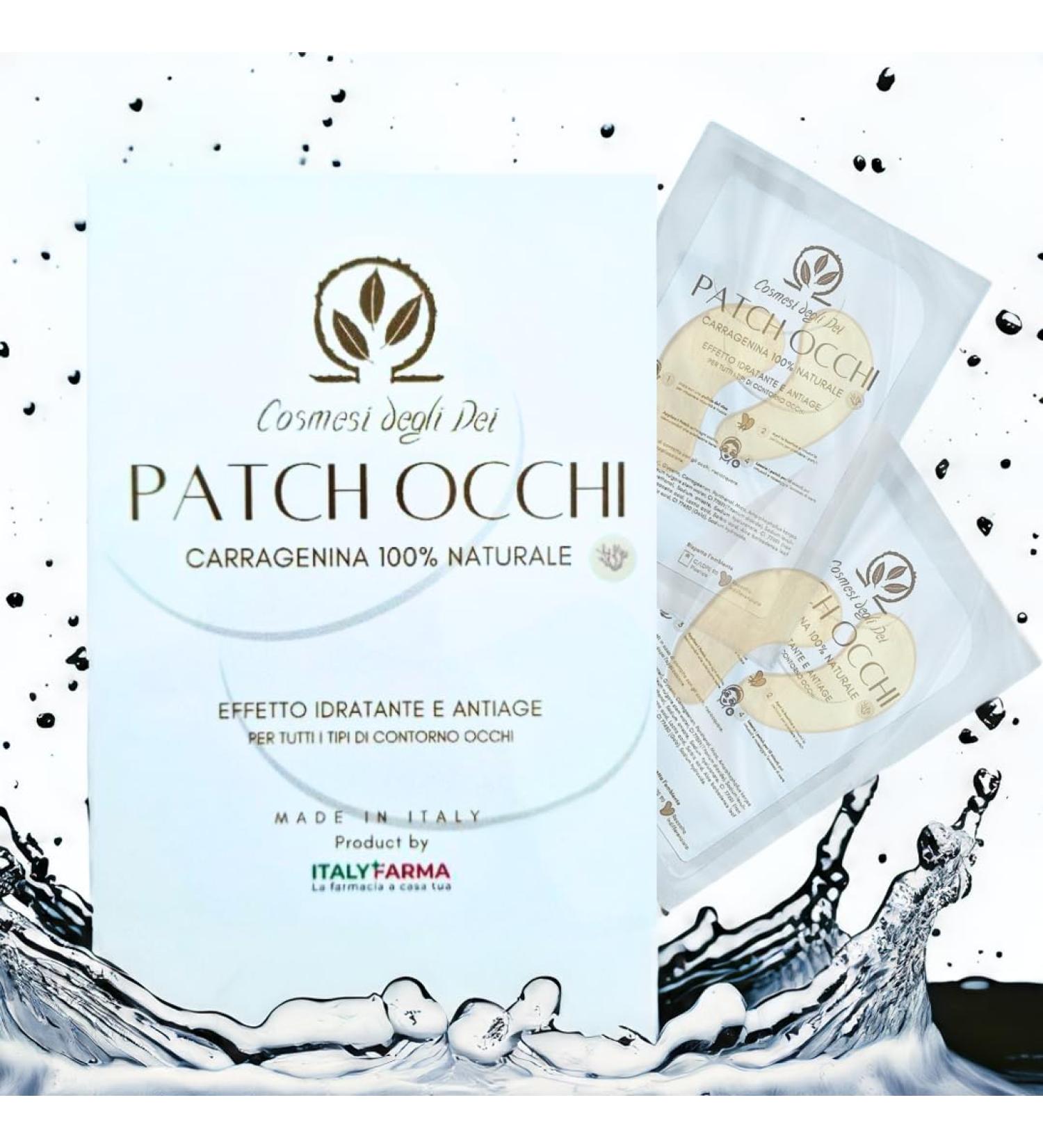 Organic Eye Patch with Hyaluronic Acid and Vitamin B3 | Anti-Wrinkle Moisturizing and Brightening for Dark Circles and Bags | 4 Eye Patches | Made in Italy by Cosmesi degli Dei - Buy Online on GoSupps.com