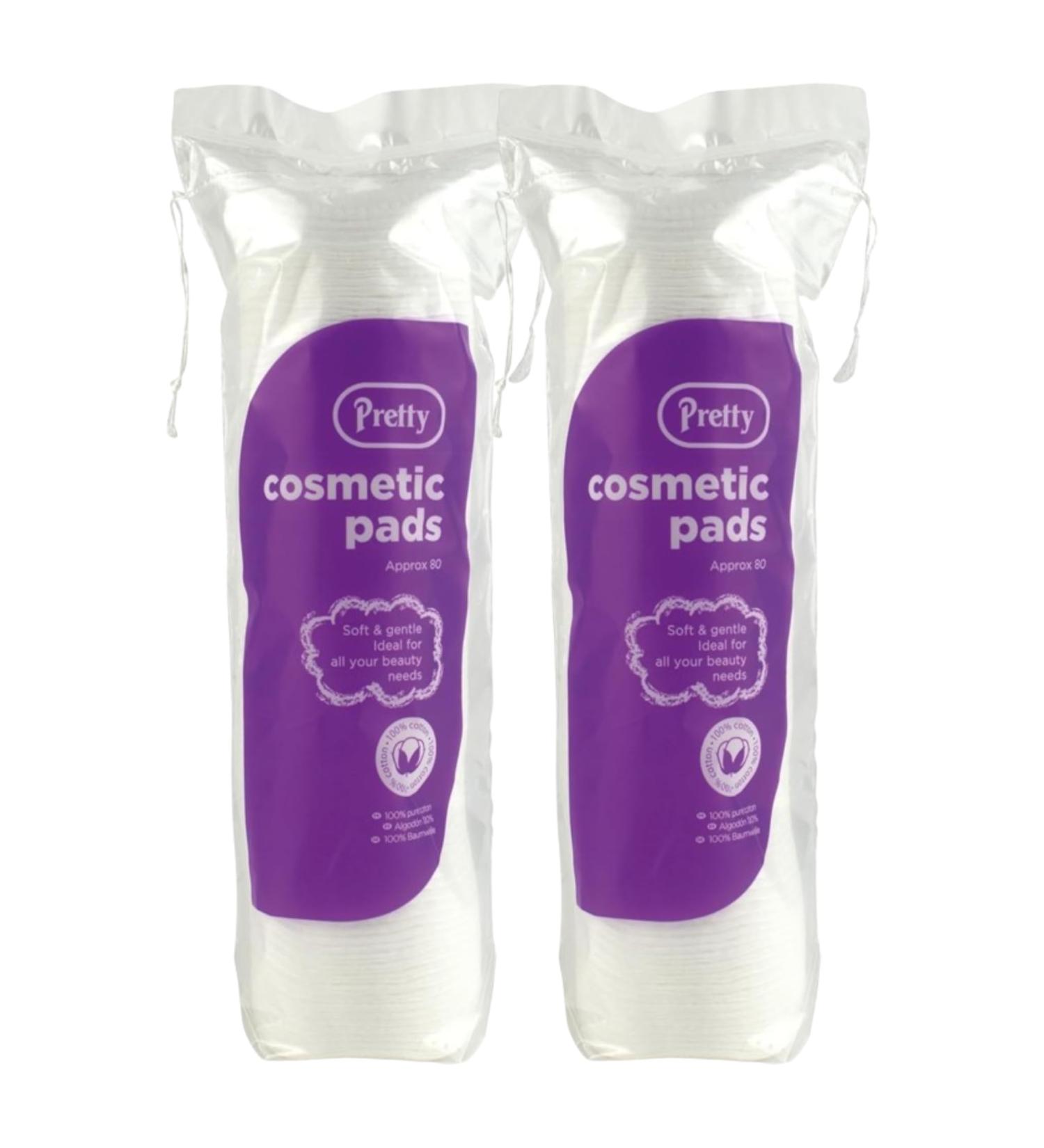 EZ SUPPLY | 160 Cosmetic Smooth 100% Pure Cotton Wool Pads Discs Face Nails Make up Manicure (Pack of 2)