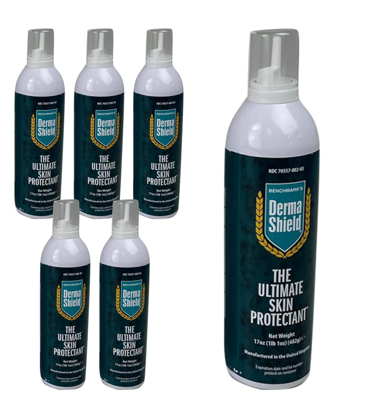 Derma Shield Skin Barrier Mousse Aerosol - Light-Weight Invisible Skin Protectant (17 oz) - 6 Count Case - Buy Online on GoSupps.com