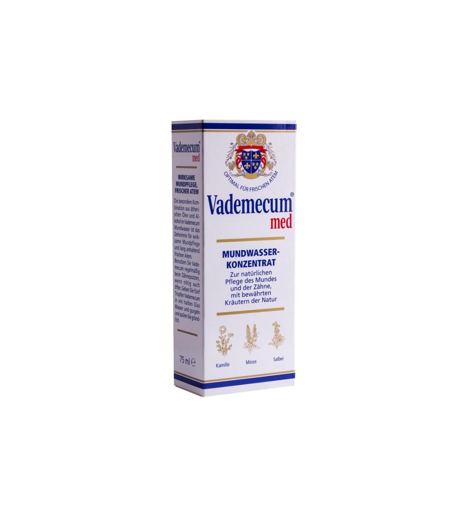VADEMECUM MED Natural Mouthwash Concentrate 75ml - Refreshing Oral Care for Healthy Teeth & Gums | Fast International Shipping - Buy Online on GoSupps.com