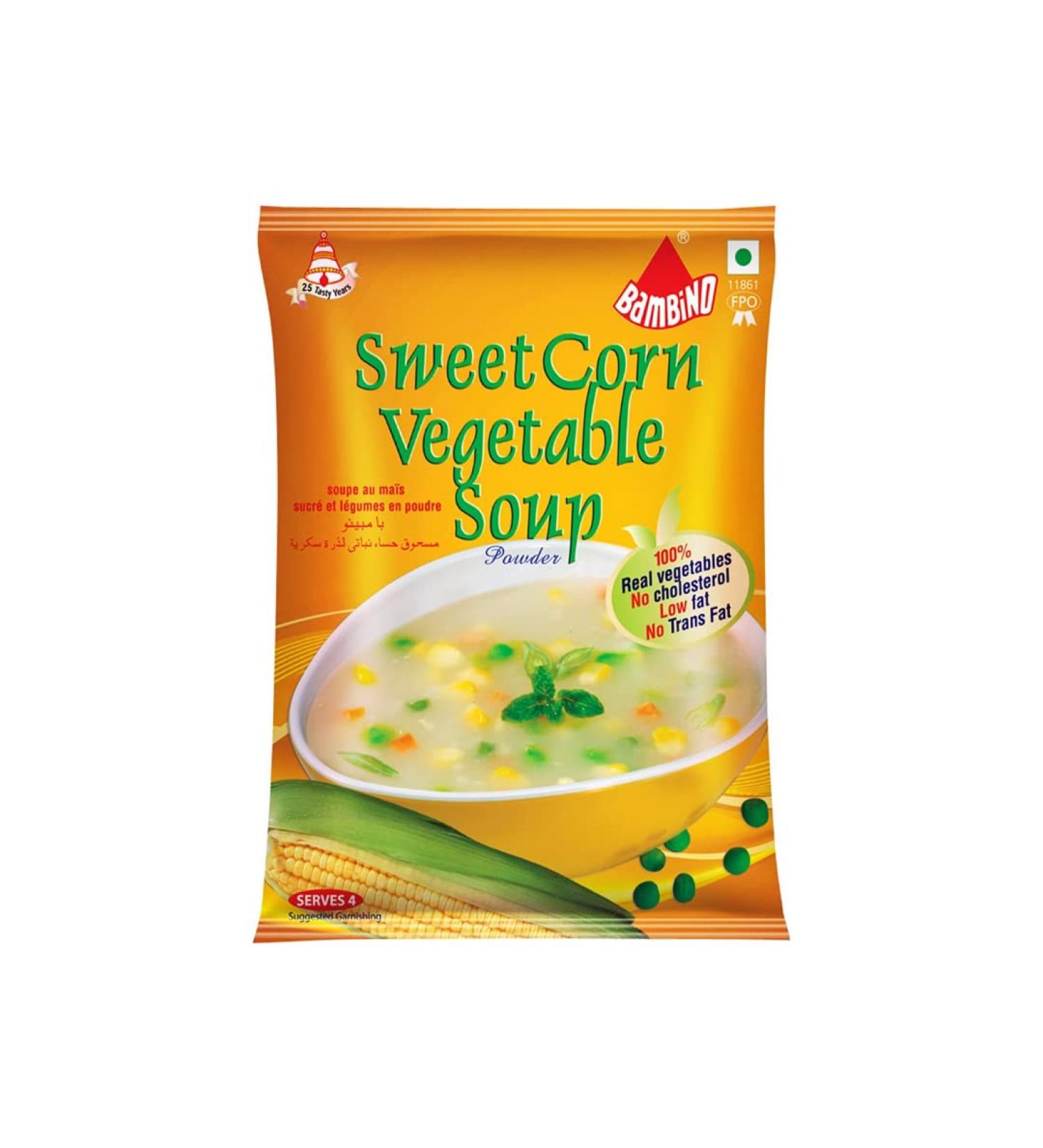 Bambino Sweet Corn Vegetable Soup 12x45gr x 2 pack Sweet Corn Soup