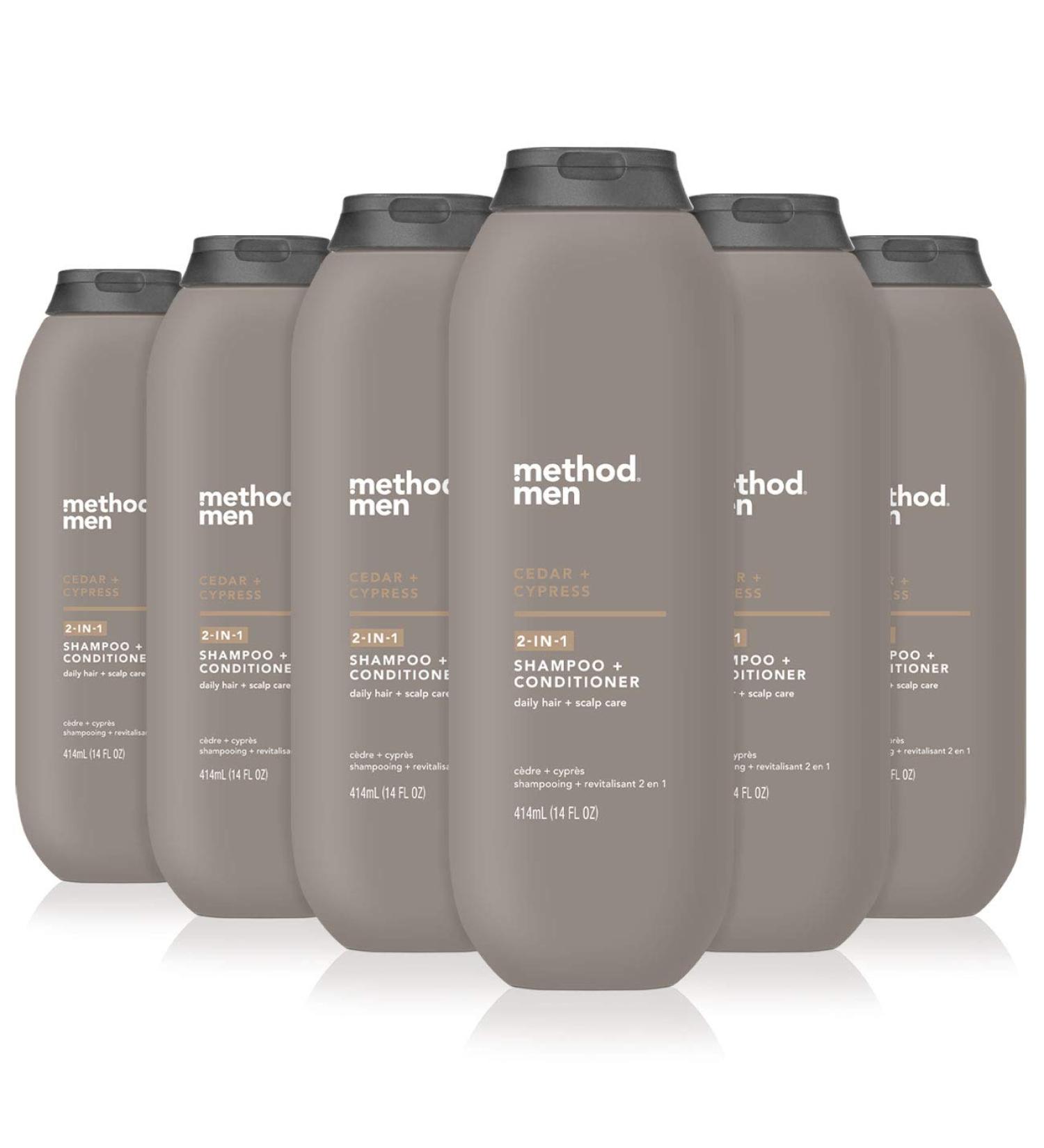 Method Men 2-in-1 Shampoo + Conditioner Cedar + Cypress - Pack of 6 - 6 Count - Buy Online on GoSupps.com
