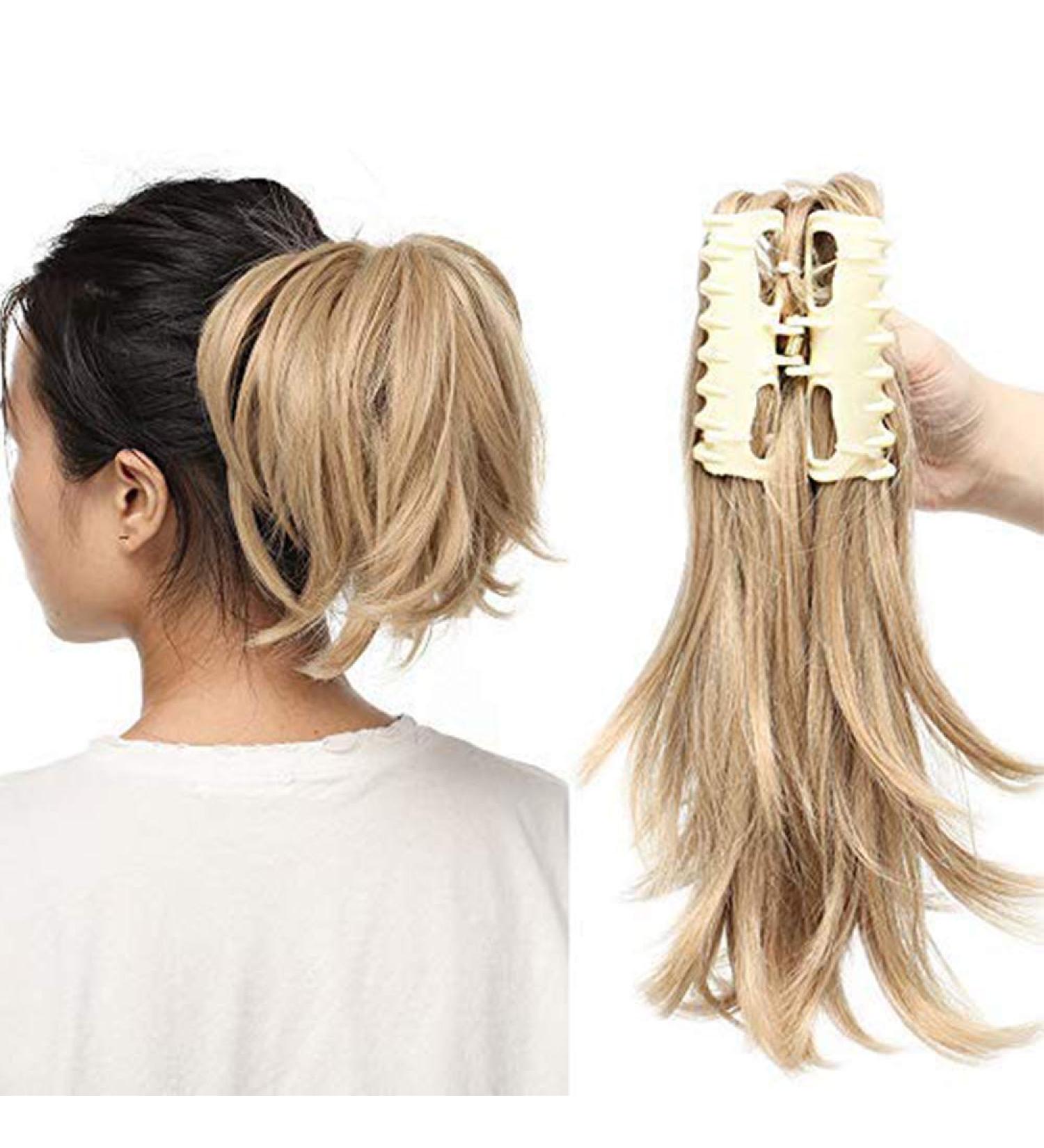 Ponytail Hair Extension 11-12 Inch - Clip In Adjustable Curly Wavy Synthetic Hair for Women - International Shipping Available - Buy Online on GoSupps.com