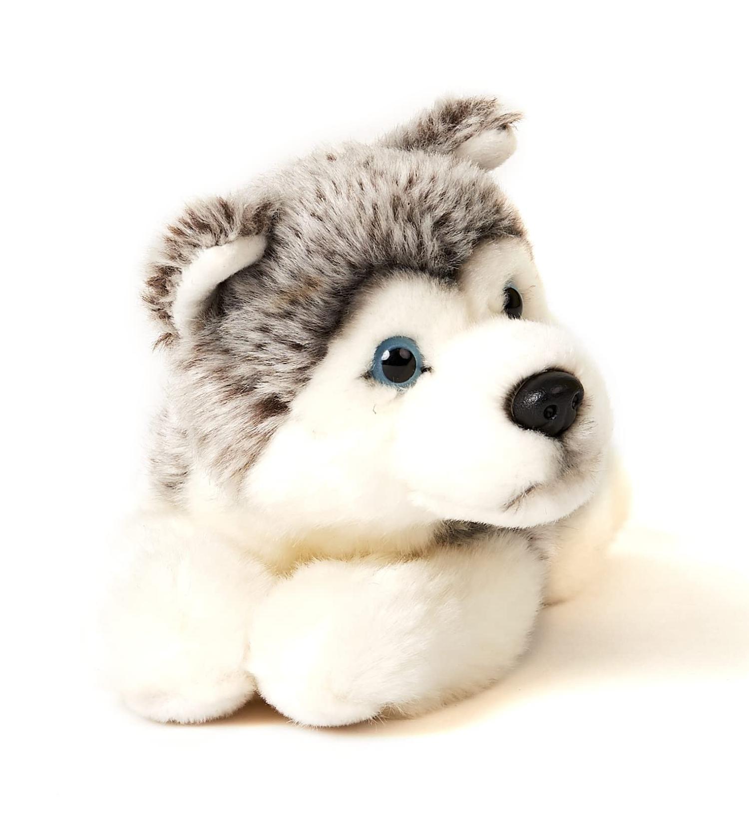 Buy Uni-Toys Husky Puppy Plush Toy - 23 cm Cuddly Grey Dog - International Shipping Available - Buy Online on GoSupps.com