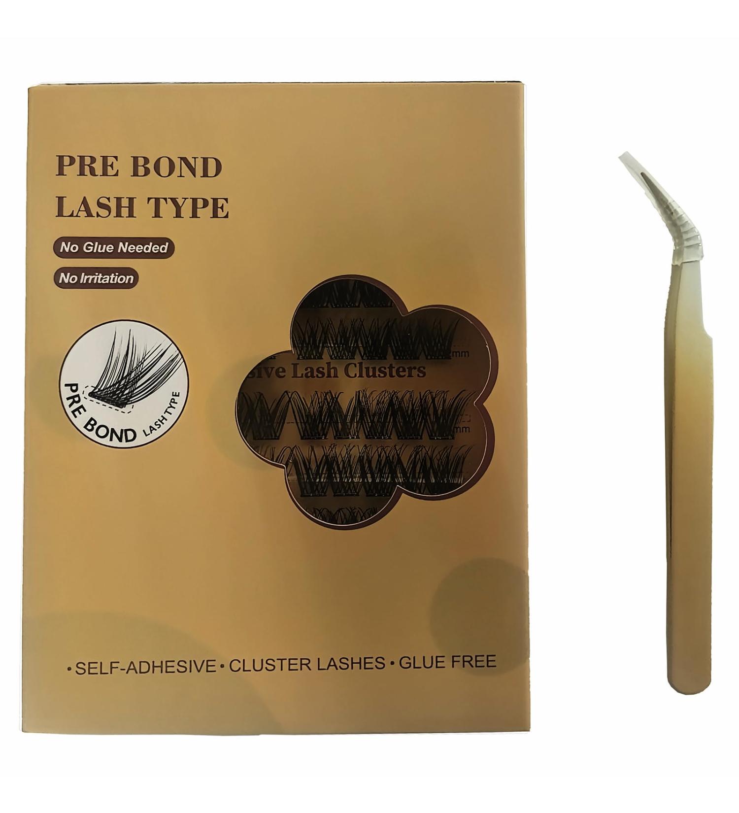 Weroniqwue Self Adhesive Lashes | Natural DIY Cluster Eyelash Extensions Kit (10-16mm) with Tweezers - No Glue Needed - Buy Online on GoSupps.com