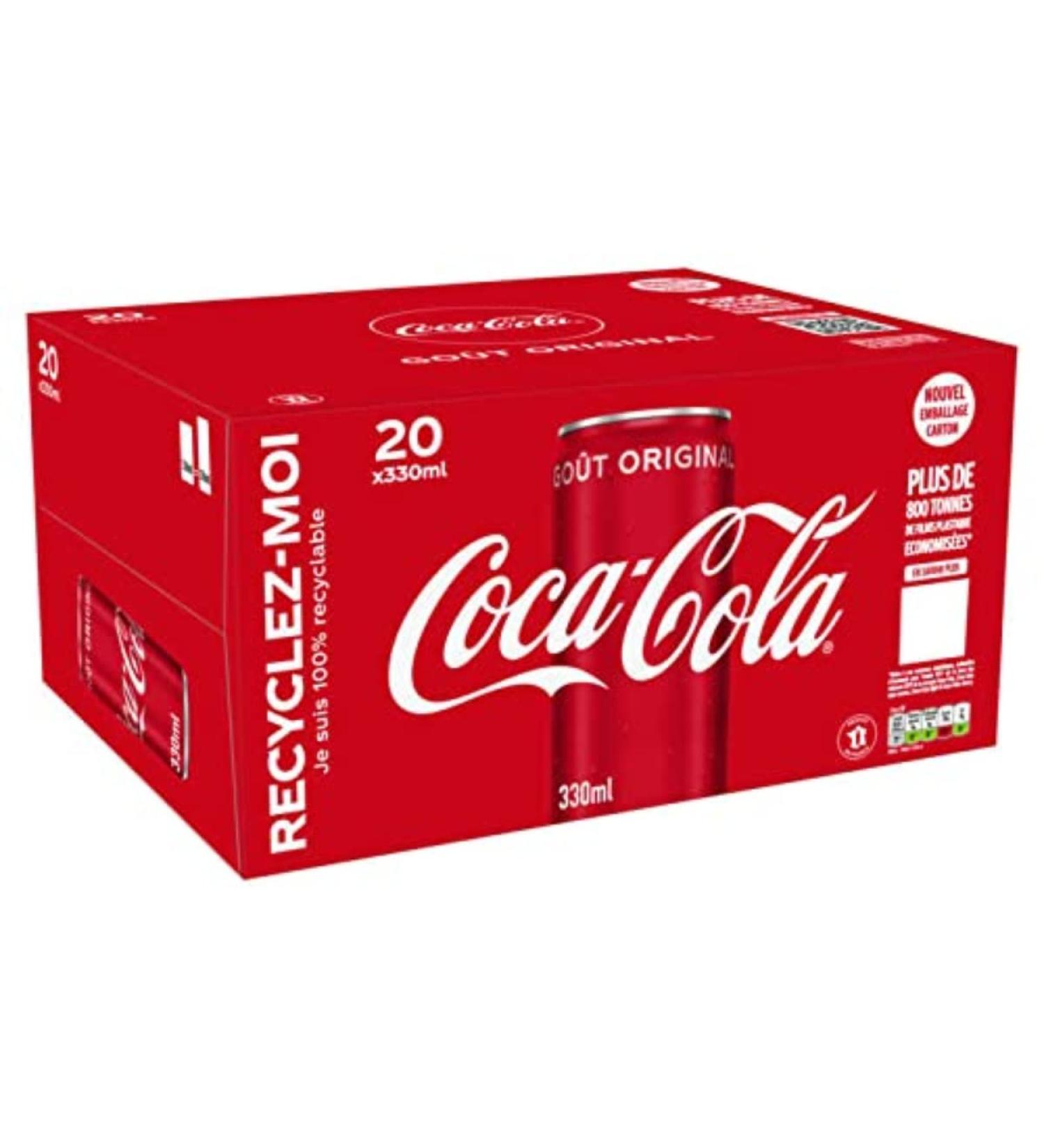 COCA-COLA Original Boisson gazeuse aux extraits v g taux 20 x 33 cl