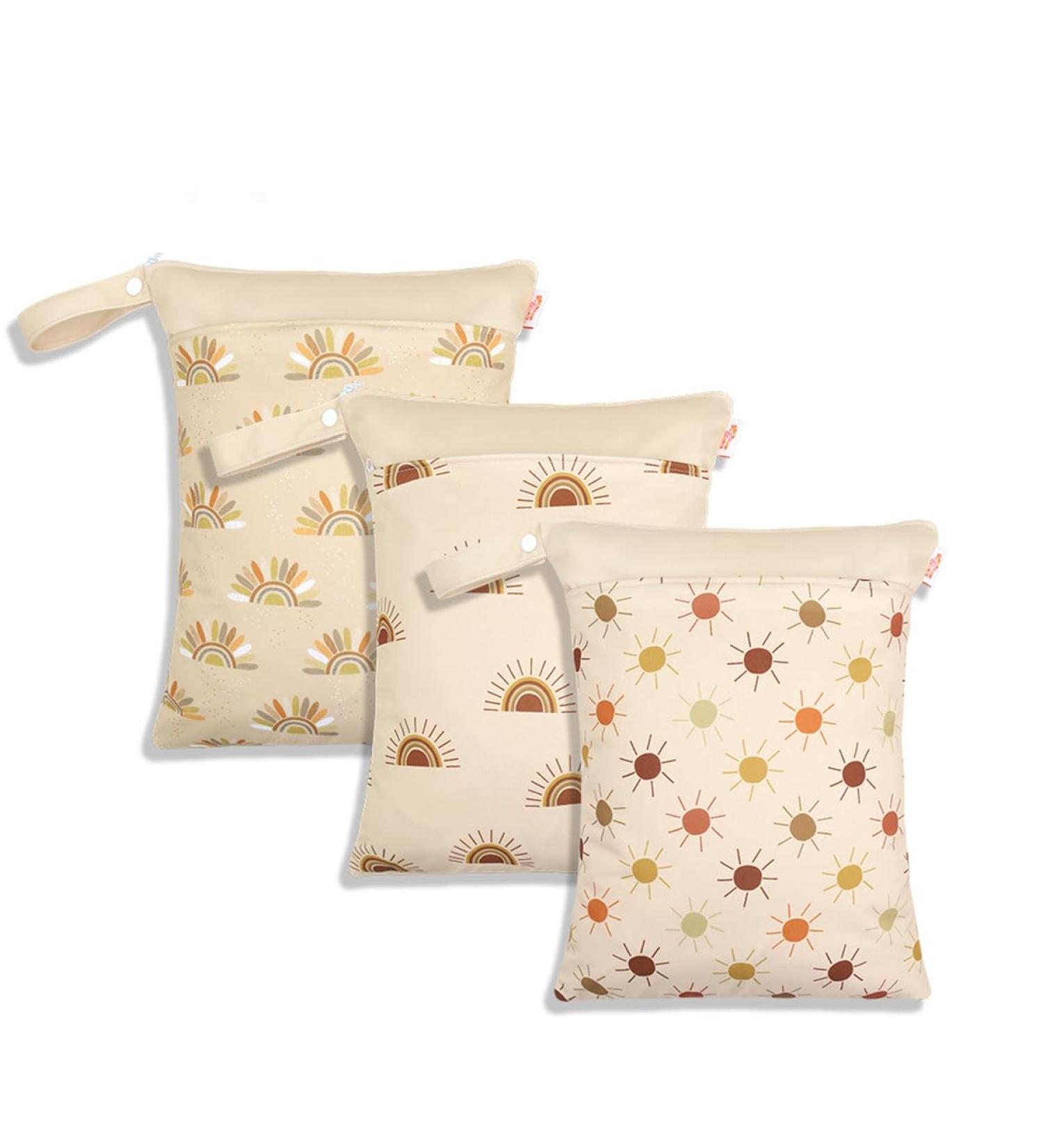 Daysskk 3-Piece Wet Bag Set for Kindergarten Girls - Waterproof Diaper Bag & Laundry Bag for Daycare and Travel (30x40 cm) - Stylish & Functional - Buy Online on GoSupps.com