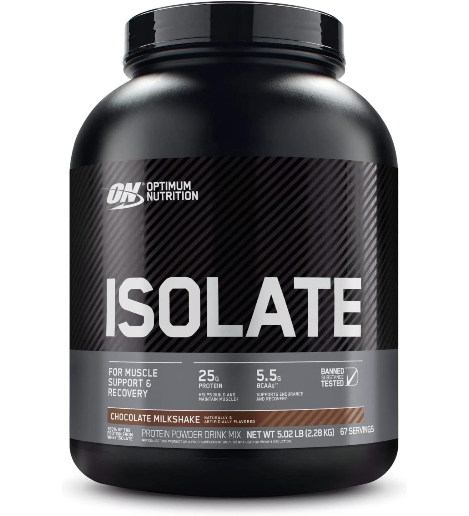 Optimum Nutrition Whey Protein Isolate - Chocolate Milkshake 5.02 LBS - High Quality Protein Supplement - Buy Online on GoSupps.com
