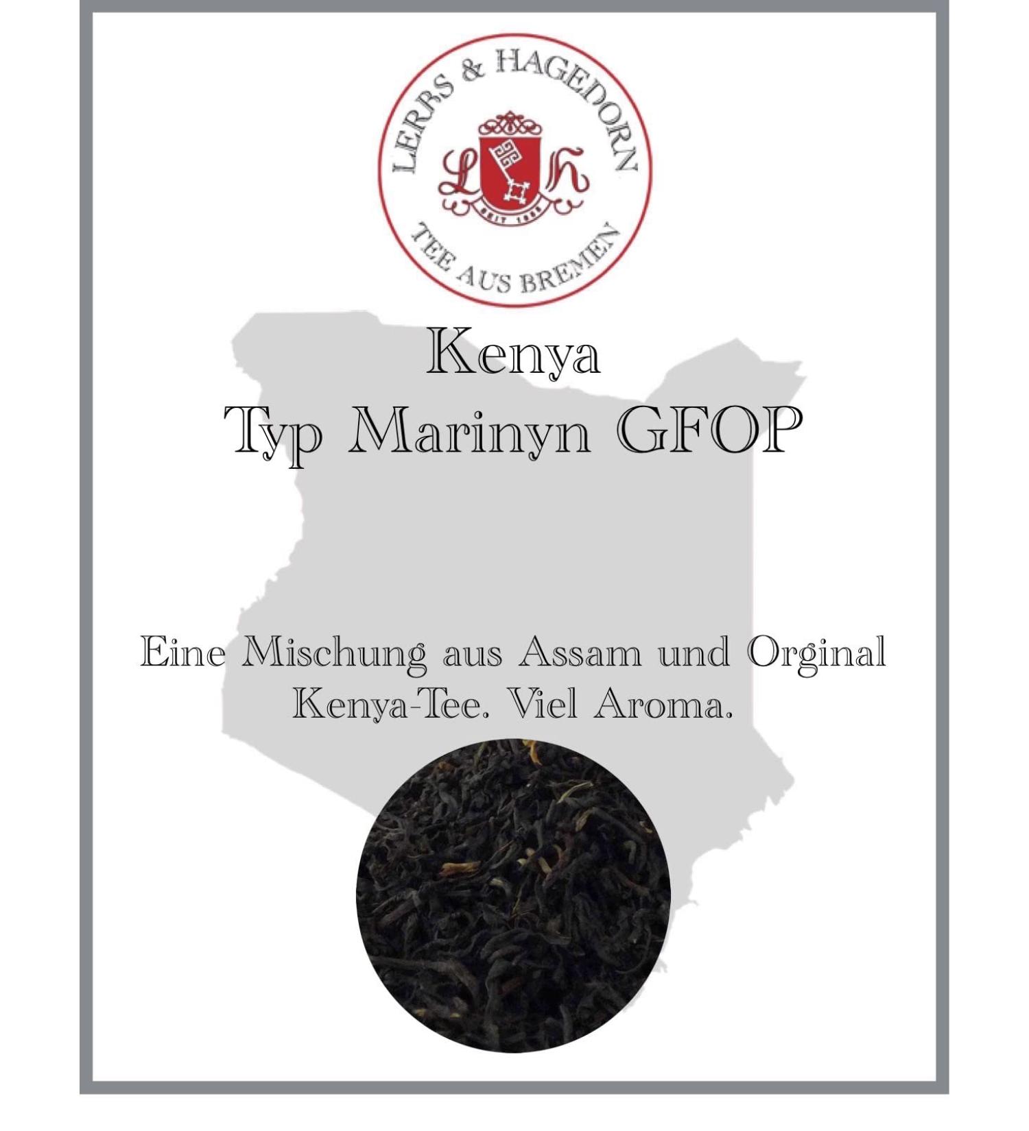Lerbs & Hagedorn Lerbs & Hagedorn Kenya type Marinyn GFOP | Flavored 250g (approximately 21 liters) A blend of Assam and Kenyan tea