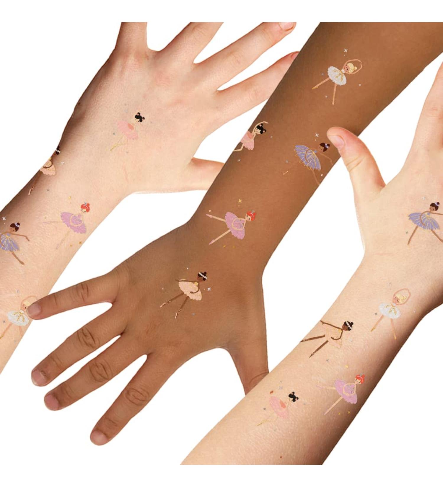 Flash Tattoos BALLERINA Kids Variety Set - 25 Metallic Tattoos for Birthday Party Favors and Ballerina Party Supplies - Buy Online on GoSupps.com