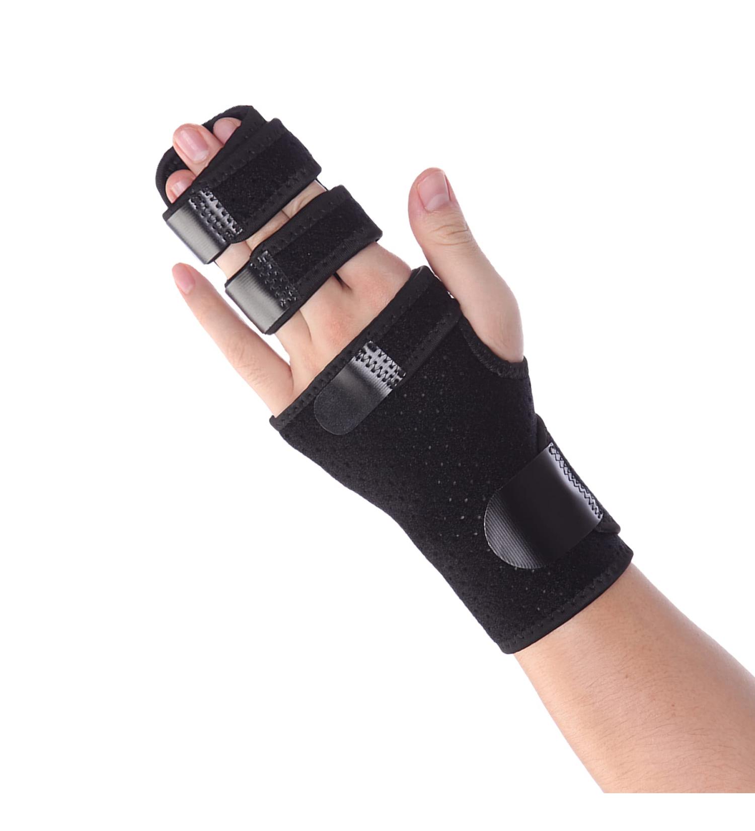 Fittoo Adjustable Wrist Finger Rail - 2-3 Finger Support for Arthritis & Tendonitis Relief - Black (Left Hand) - International Shipping Available - Buy Online on GoSupps.com