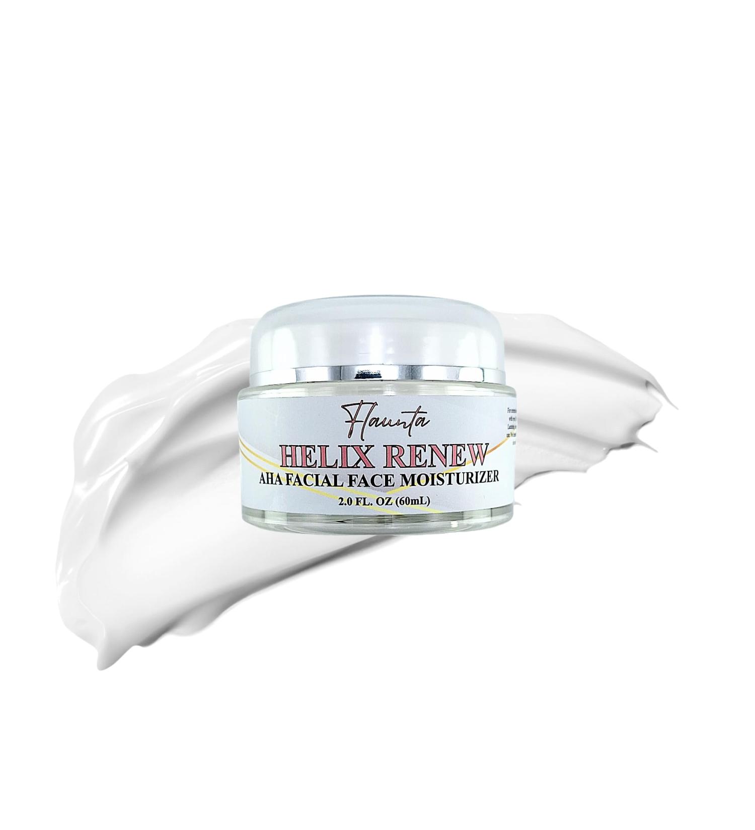 Helix Renew AHA Facial Moisturizer | Peptides & 10% Glycolic Acid | Plant-Based Made in USA | Anti-Aging with CoQ10 Squalane Vitamins C & E - Buy Online on GoSupps.com